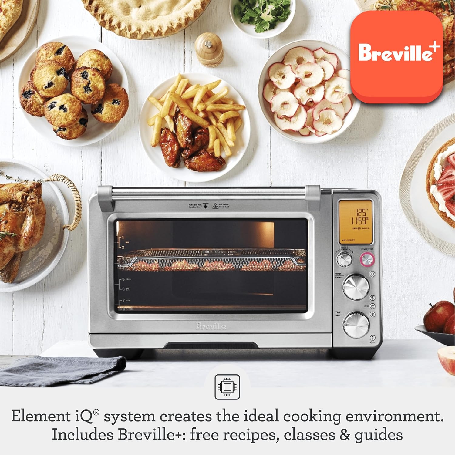 Breville BOV900BSS Smart Oven Air Fryer Pro and Convection Oven, Brushed Stainless Steel view 2
