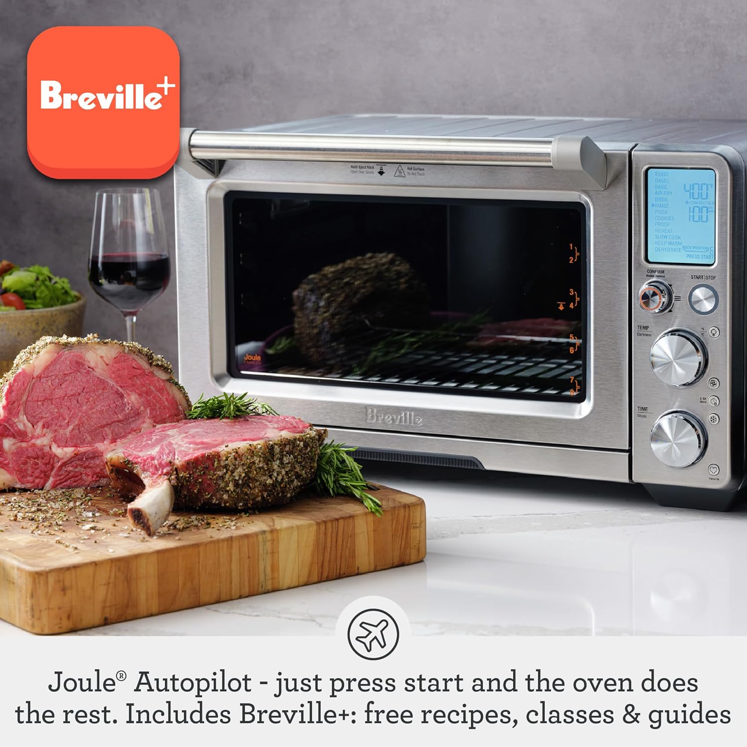 Breville BOV950BSS Joule Smart Oven Air Fryer Pro Countertop Oven, Brushed Stainless Steel view 2