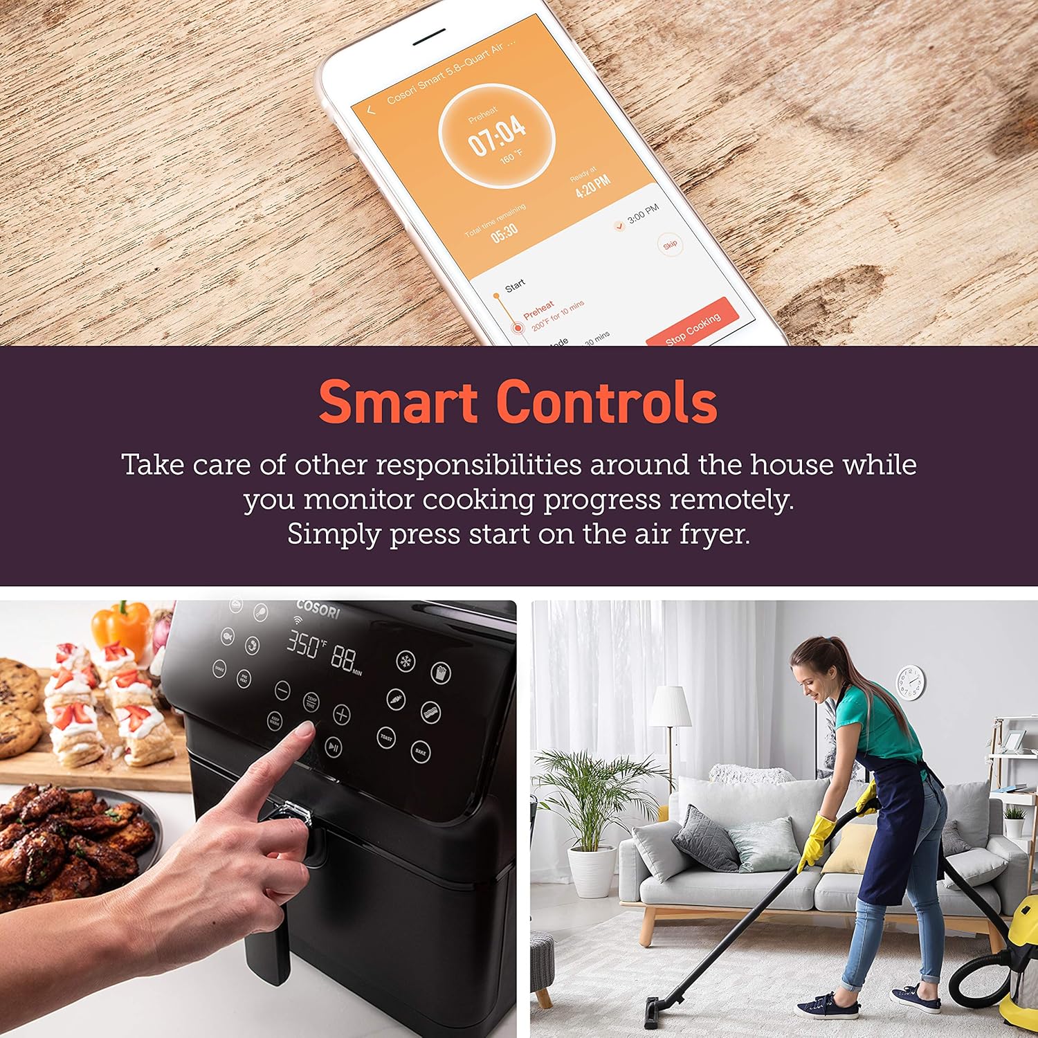 COSORI Air Fryer Pro Smart 5.8QT that Roast view 4