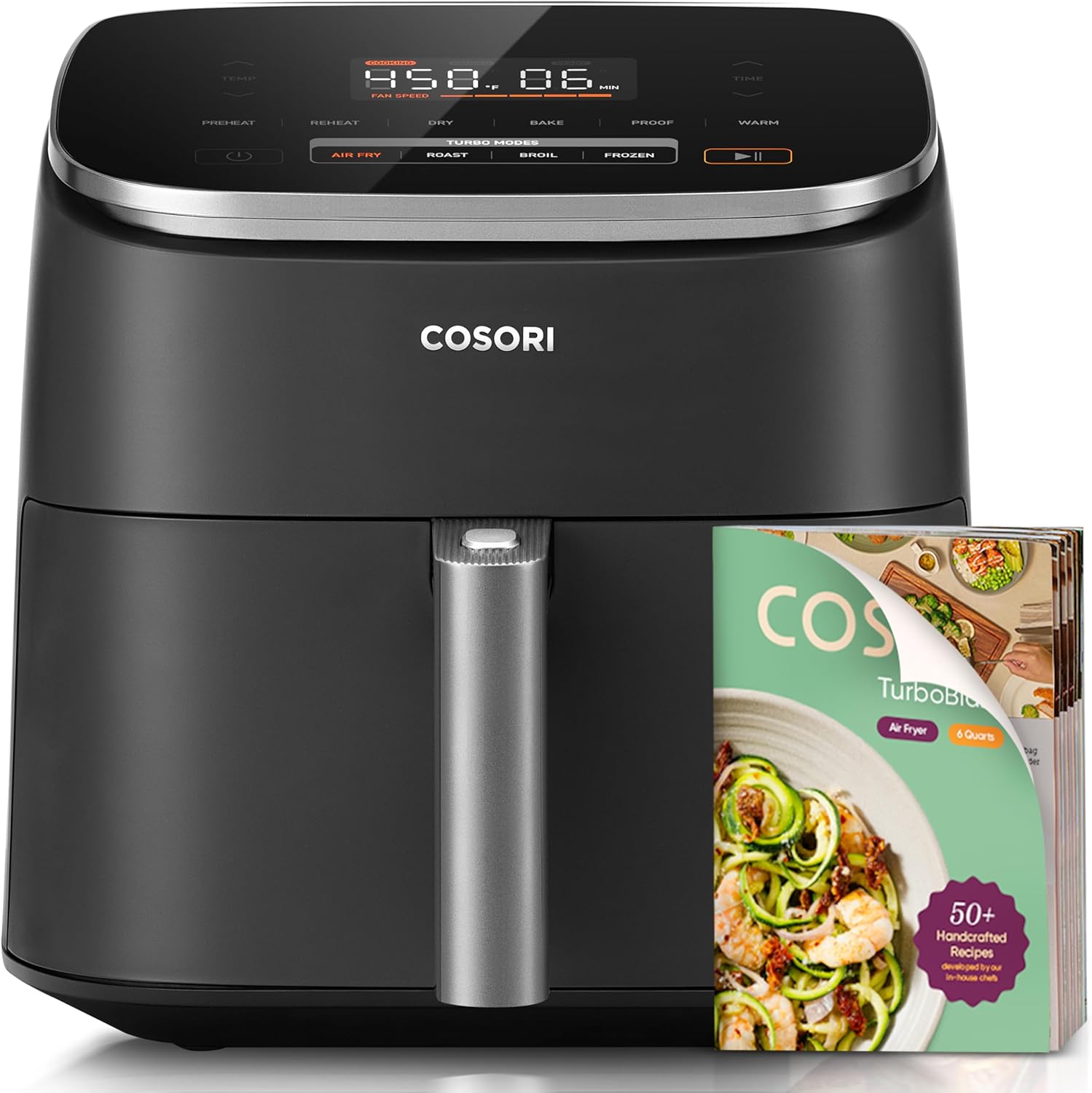 Cosori 9 in 1 TurboBlaze Air Fryer 6 Qt, Premium Ceramic Coating, 90°–450°F, ...