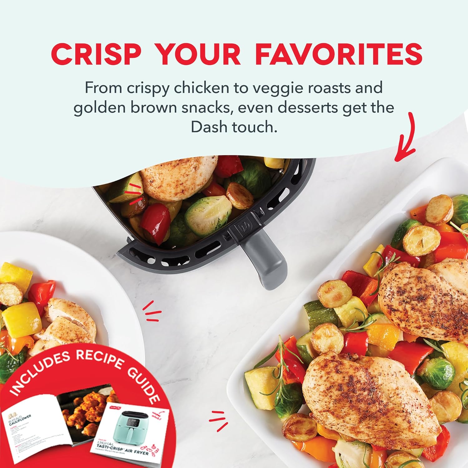 Dash Digital Tasti Crisp™ Air Fryer Compact Electric Digital Fryer With Auto ... view 4