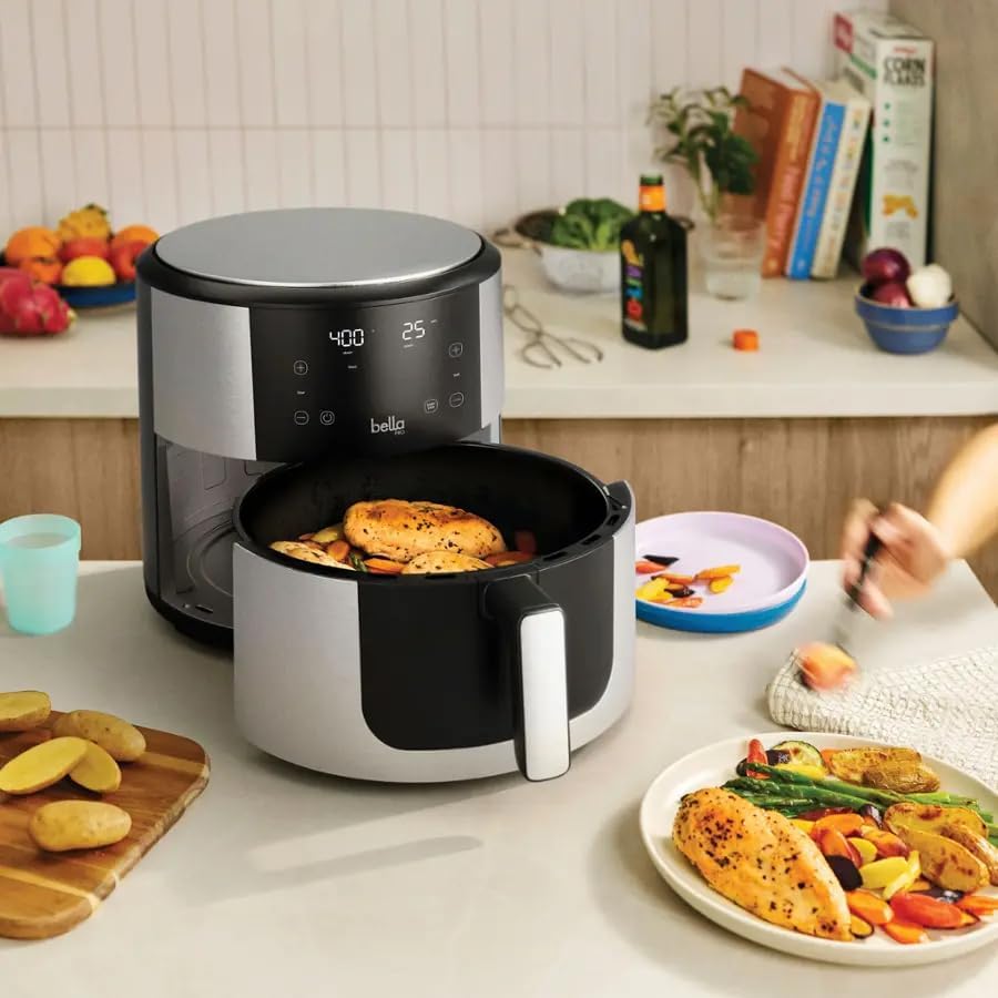 Bella Pro SmartCrisp 8 Quart Air Fryer, Digital Touchscreen, Nonstick Ceramic... view 3