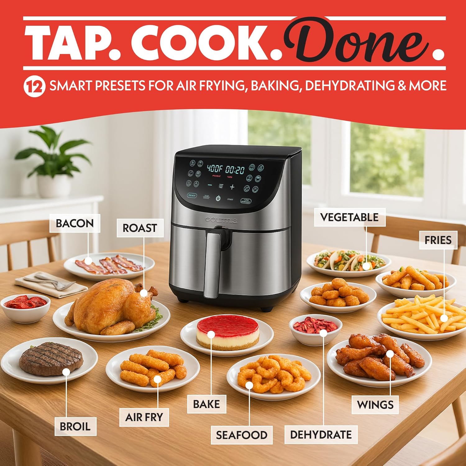 Dash Compact Air Fryer with Auto Shut Off view 2