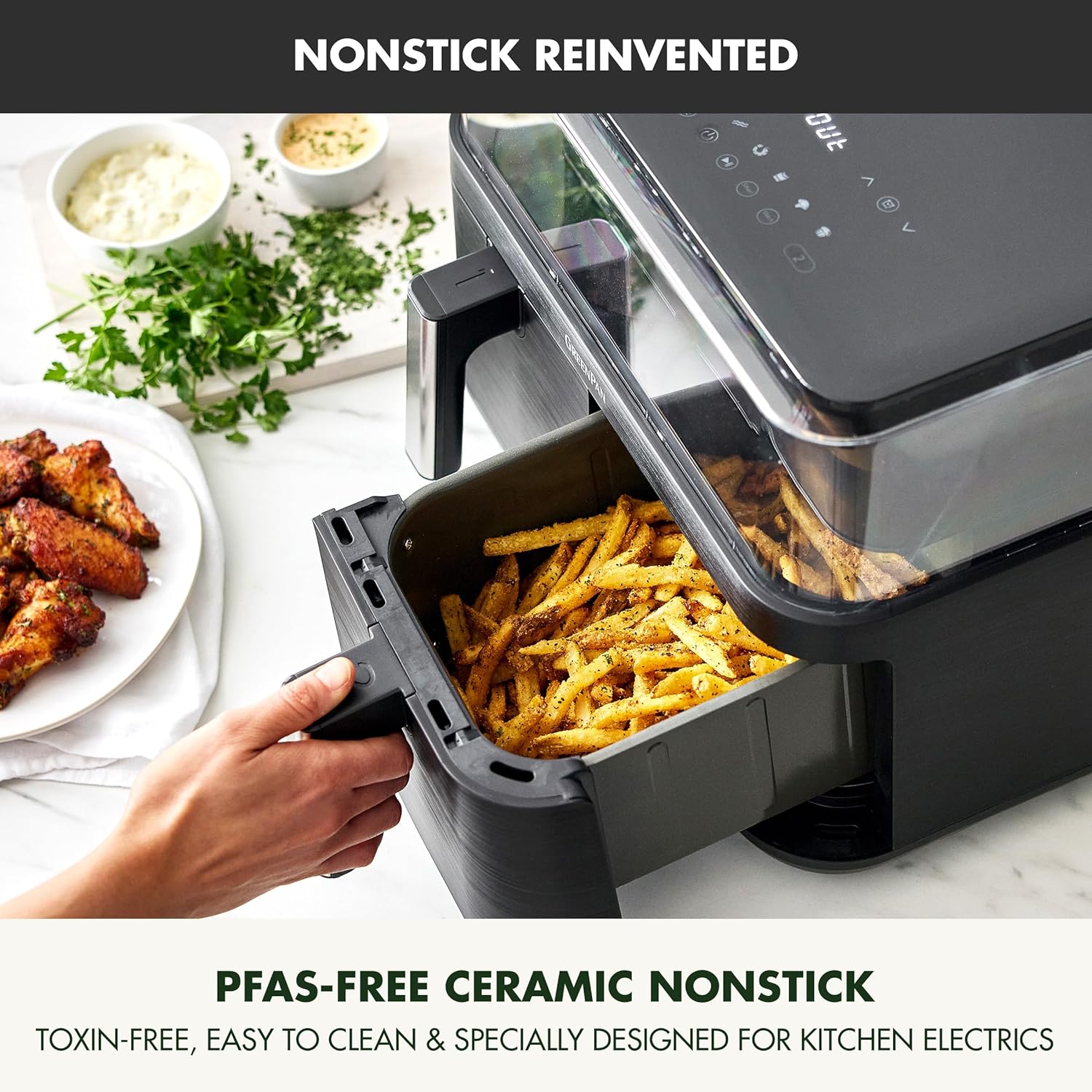 GreenPan Clearview 10QT Double Air Fryer view 2