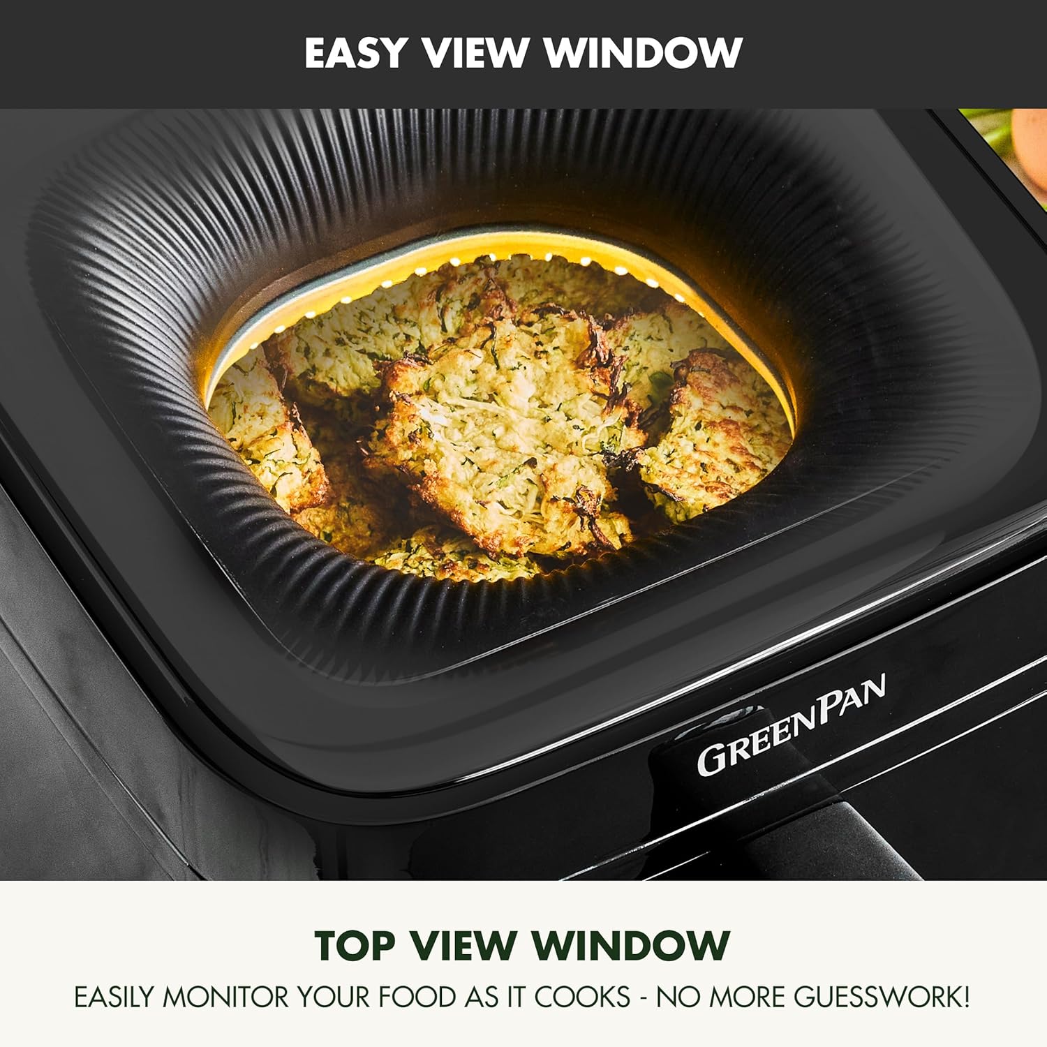 GreenPan Cyclone 7QT 12 in 1 Air Fryer, XL Easy View Window, 400 °F in 4 Seco... view 3