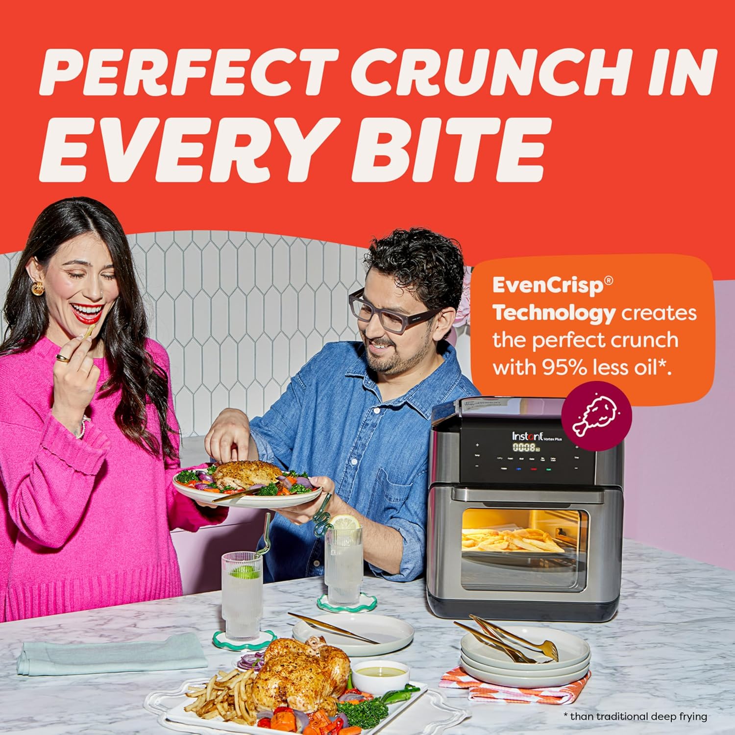 Instant Pot 10QT Air Fryer, 7 in 1 Functions with EvenCrisp Technology that C... view 4