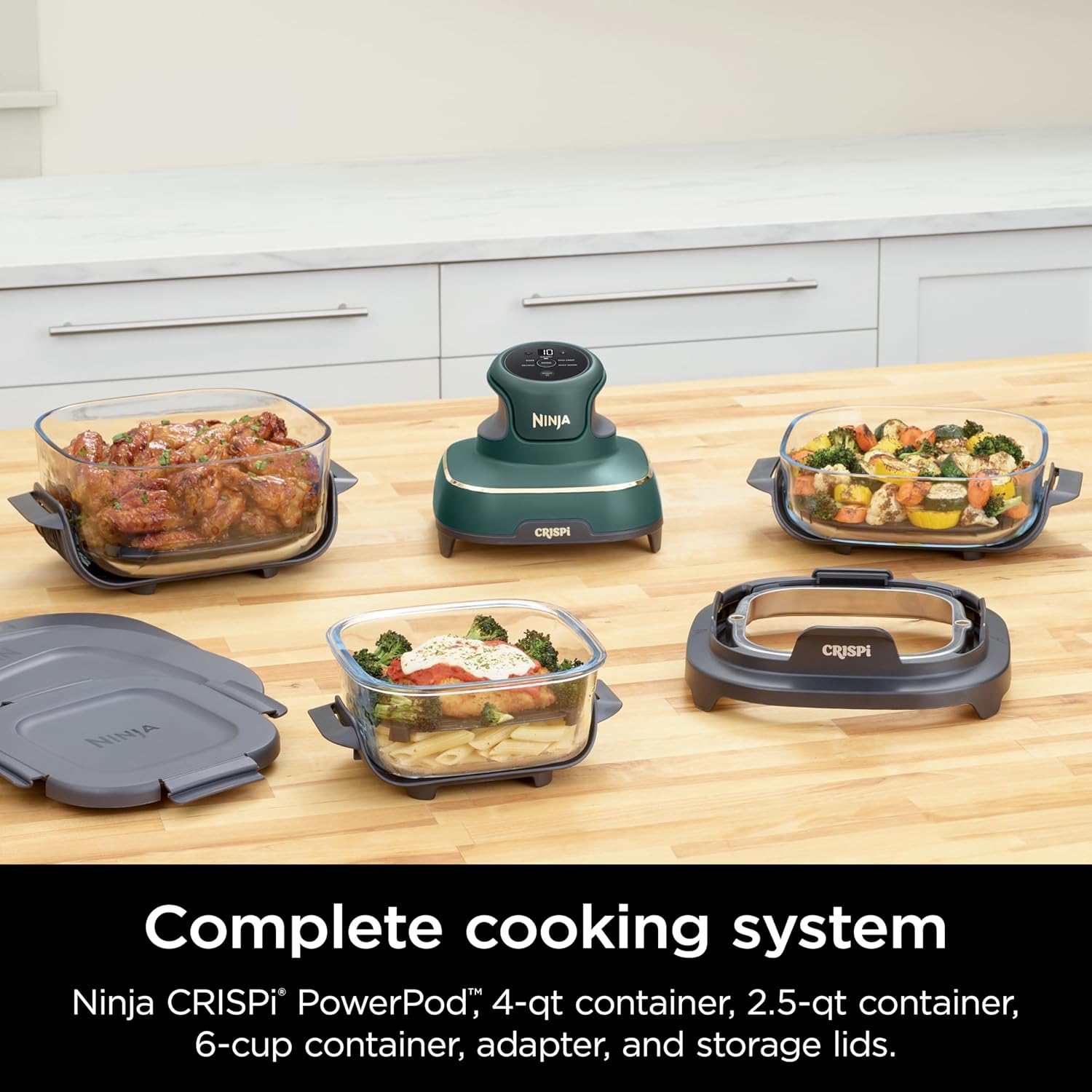 Ninja Crispi 5 in 1 Glass Air Fryer 450°F view 3