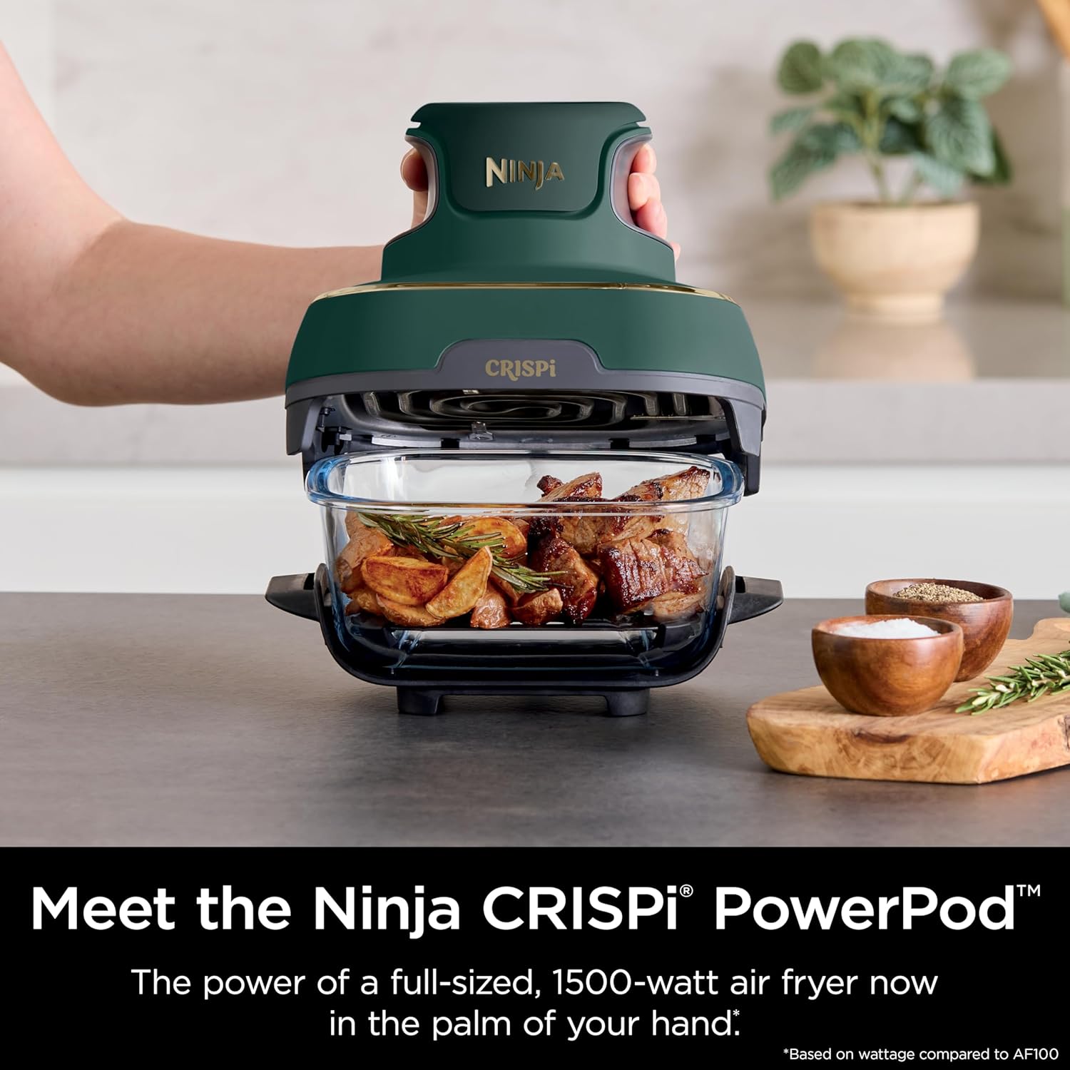 Ninja Crispi 5 in 1 Glass Air Fryer 450°F view 4