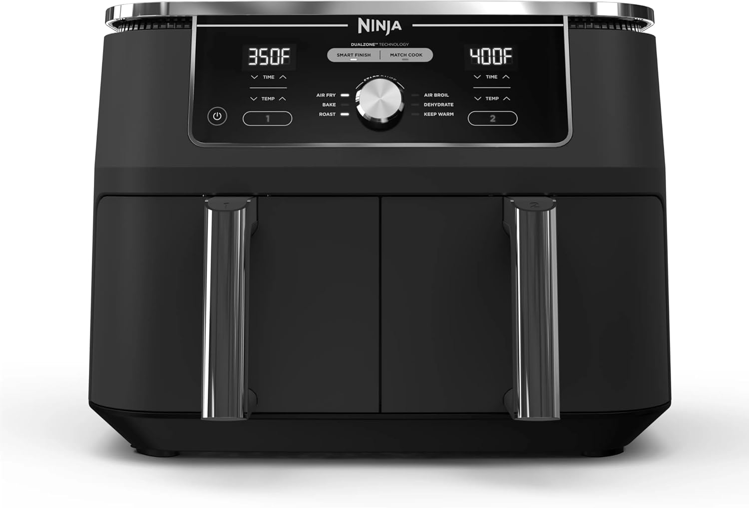 Ninja DZ401 Foodi 10 Quart 6 in 1 DualZone XL 2 Basket Air Fryer with 2 Indep...