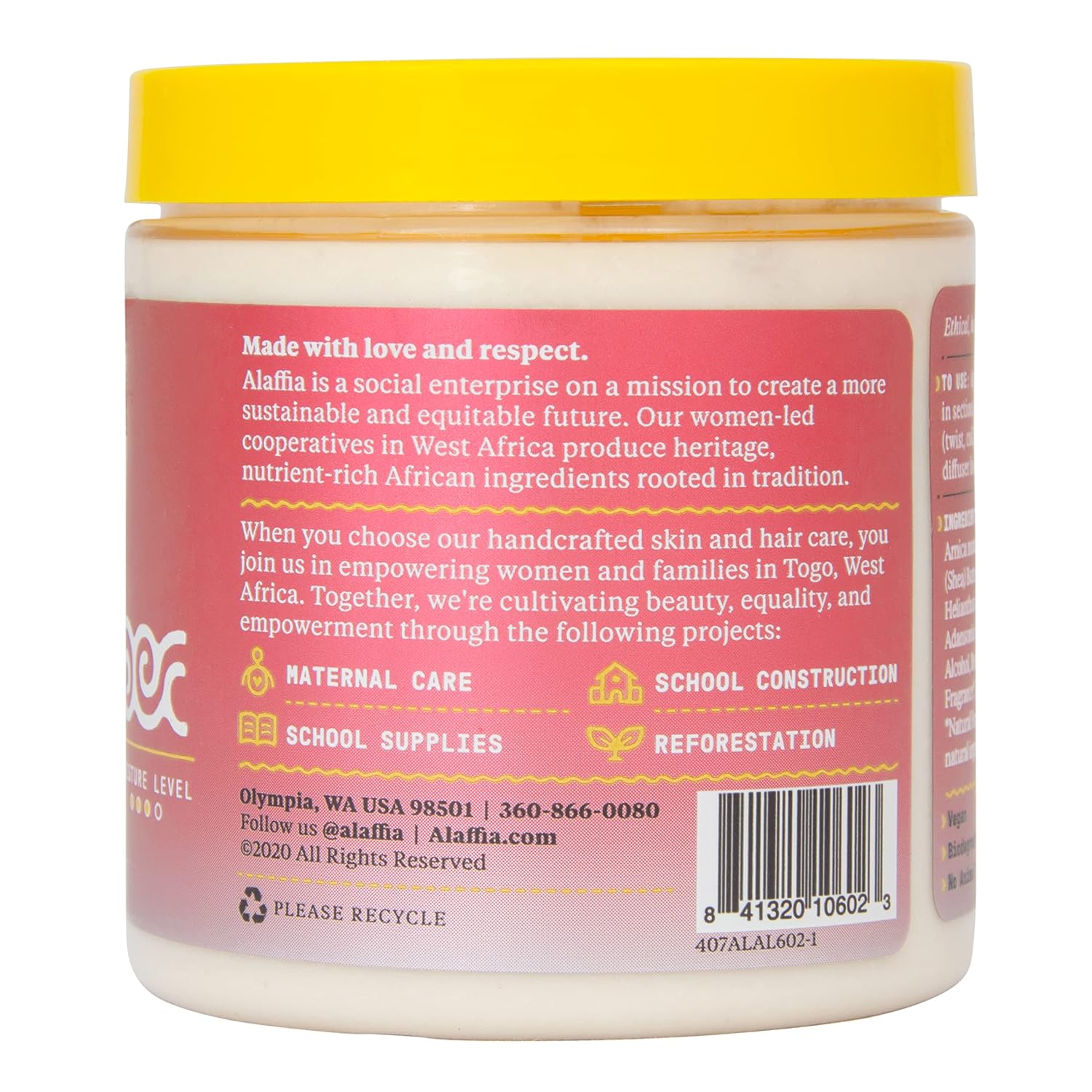 Alaffia Beautiful Curls Styling Cream for Tight Curls, Nourishing Shea Butter Curl Cream view 4