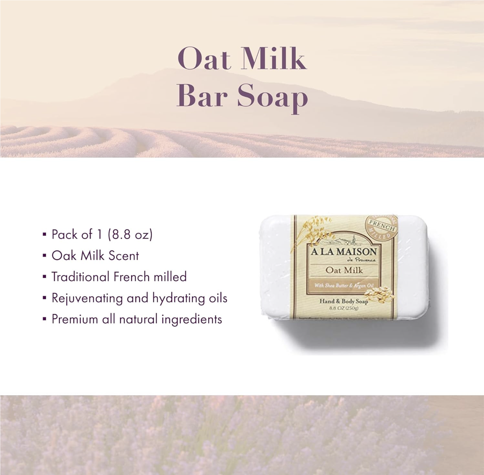 A LA MAISON Oat Milk Bar Soap view 3
