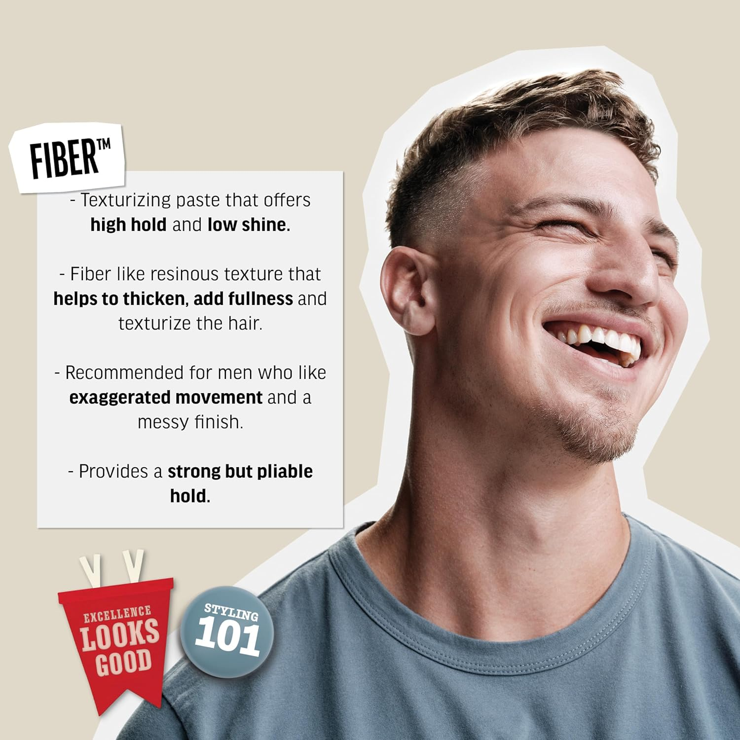 American Crew Men's Hair Fiber, Like Hair Gel with High Hold & Low Shine view 3