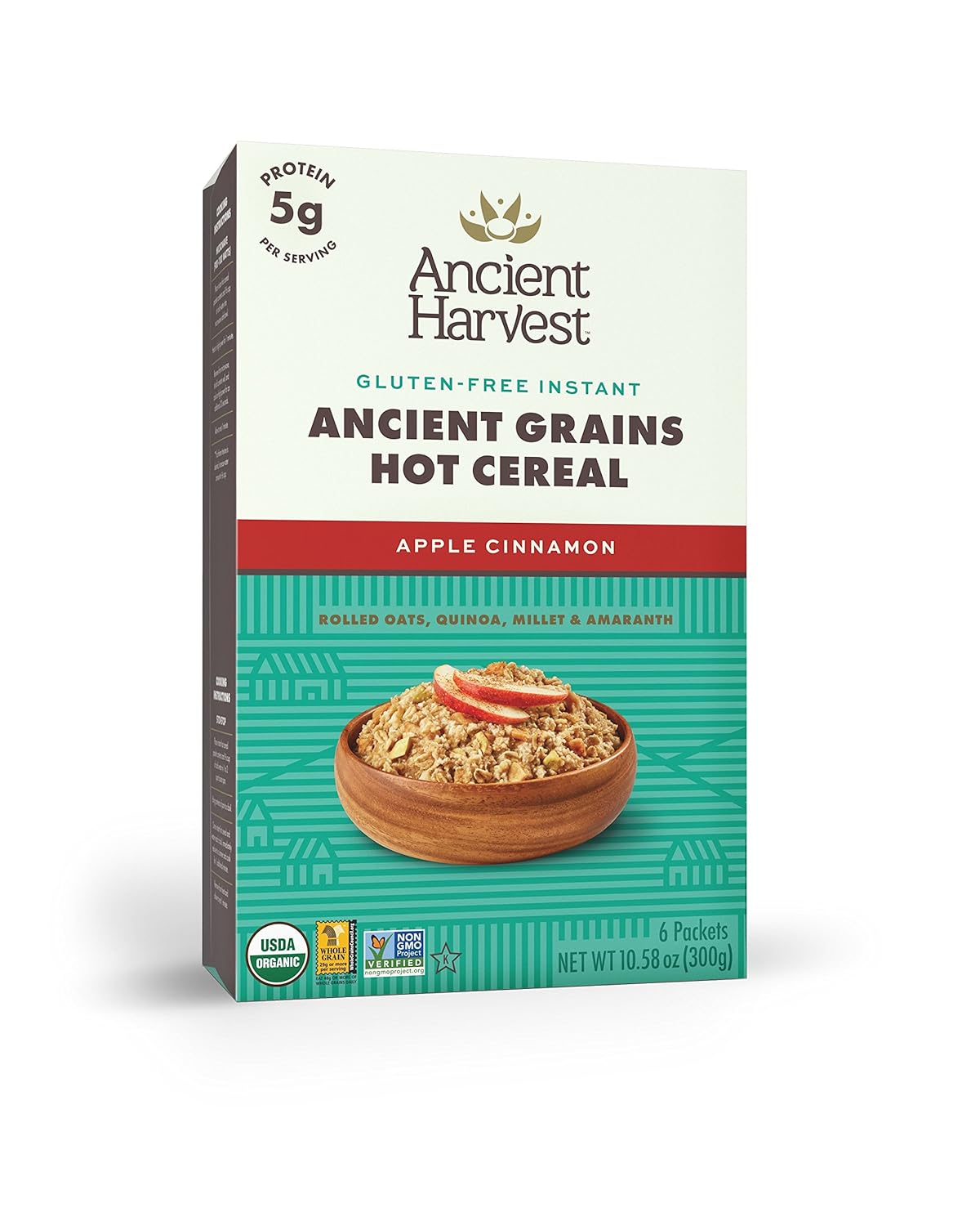 Ancient Harvest Organic Gluten Free Ancient Grain Hot Cereal, Apple Cinnamon, 10.58 Ounce view 2