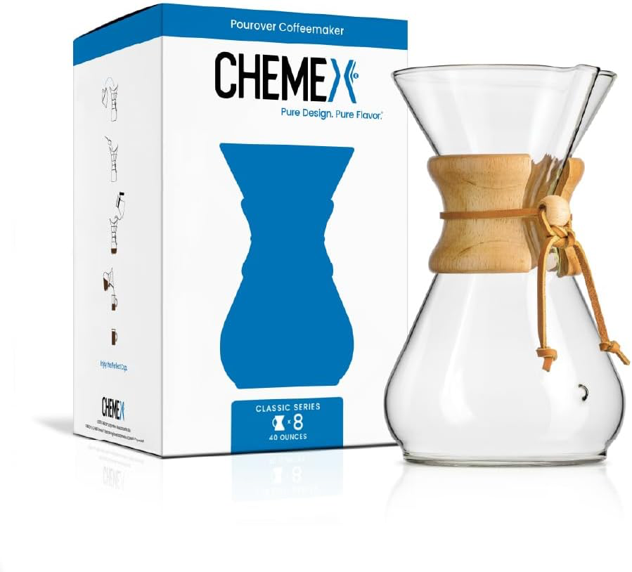 Chemex Pour-Over Glass Coffeemaker - 8 Cup