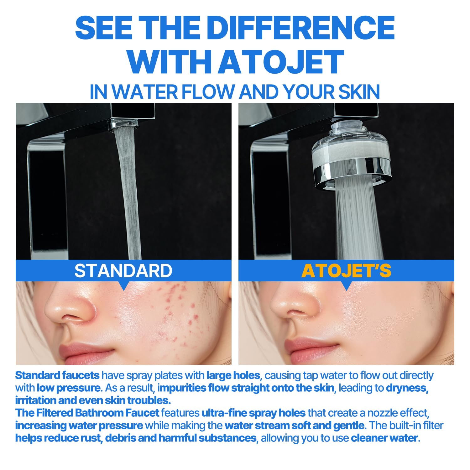 Atojet Cleansing Washbasin Faucet Filter view 3