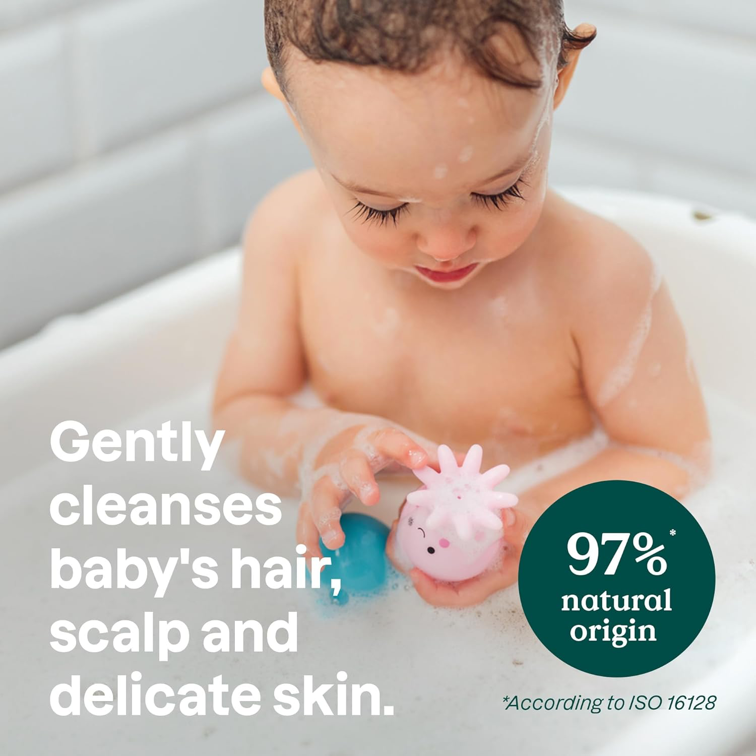 ATTITUDE 2-in-1 Shampoo and Body Wash for Baby, EWG Verified, Plant- and Mineral-Based Ingredients, Dermatologically Tested, Vegan Products for Sensitive Skin, Unscented, 8.4 Fl Oz view 2