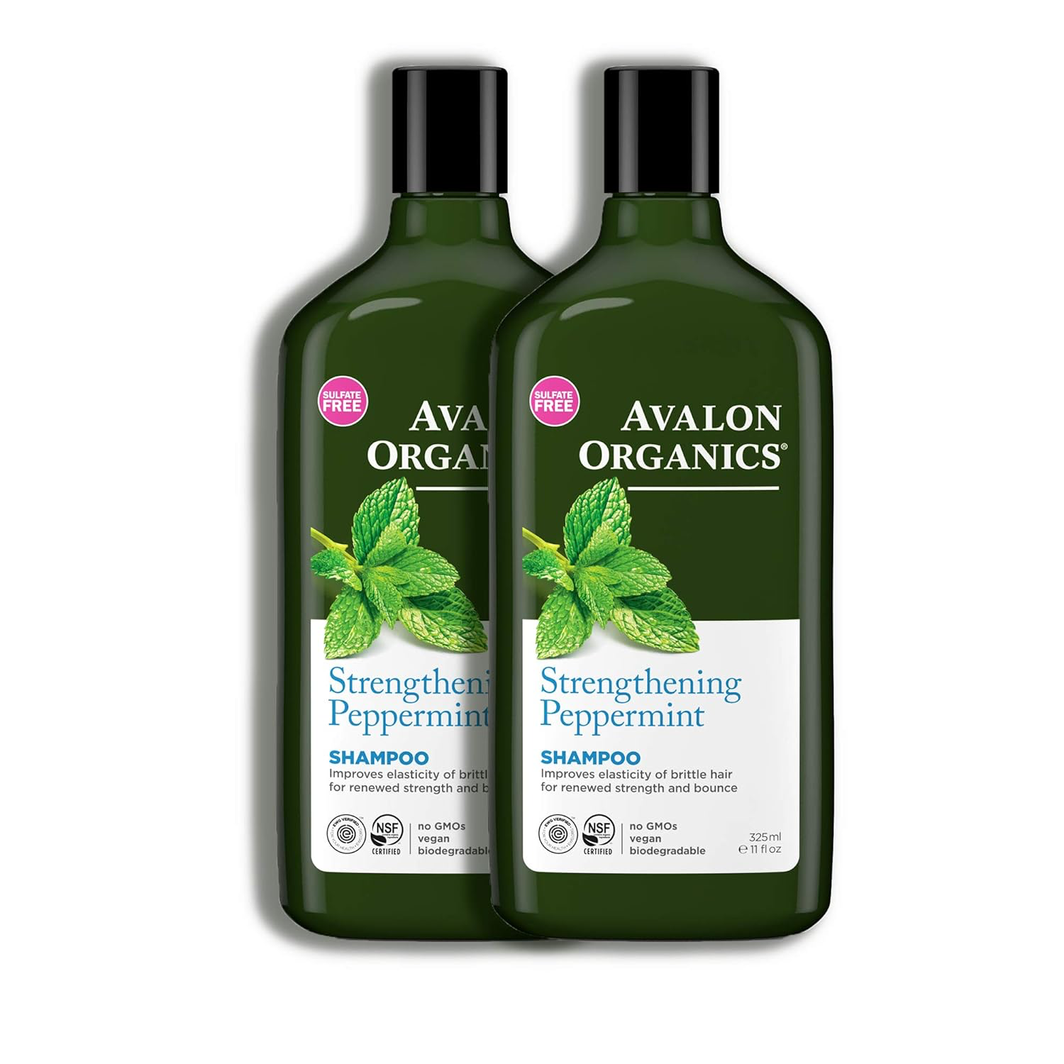 Avalon Organics Strengthening Peppermint Shampoo, 11 oz. (Pack of 3) view 4