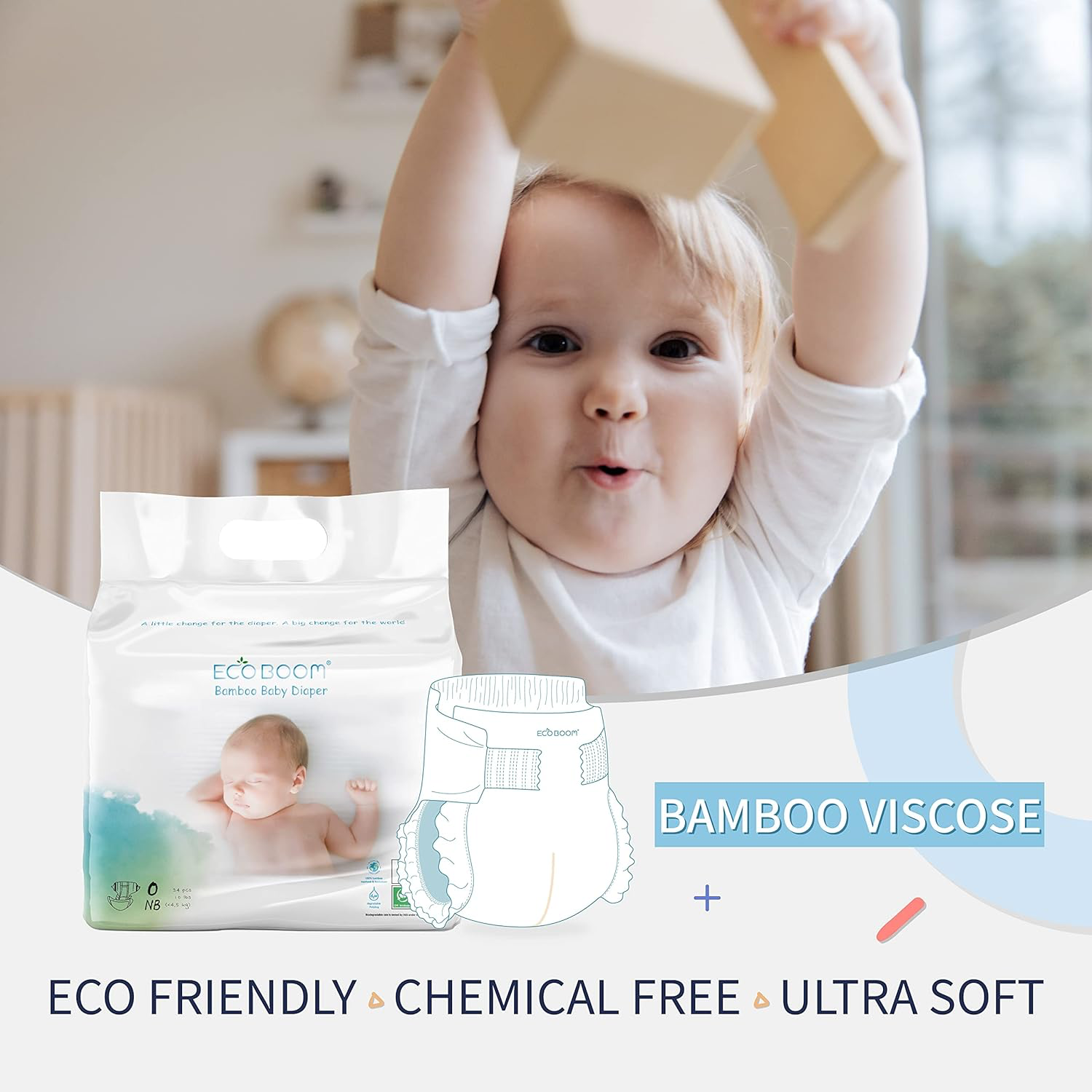 Eco Boom Bamboo Diapers - Preemie view 4