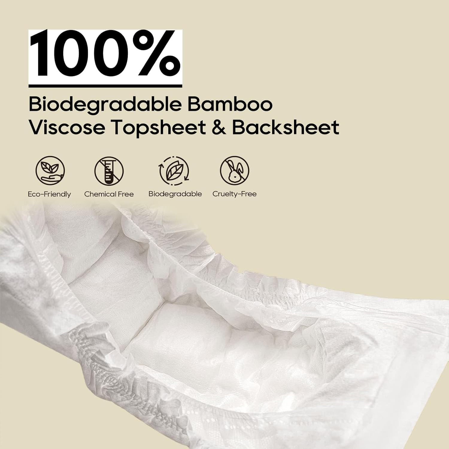 Eco Boom Bamboo Diapers - Size 4, 60ct view 3