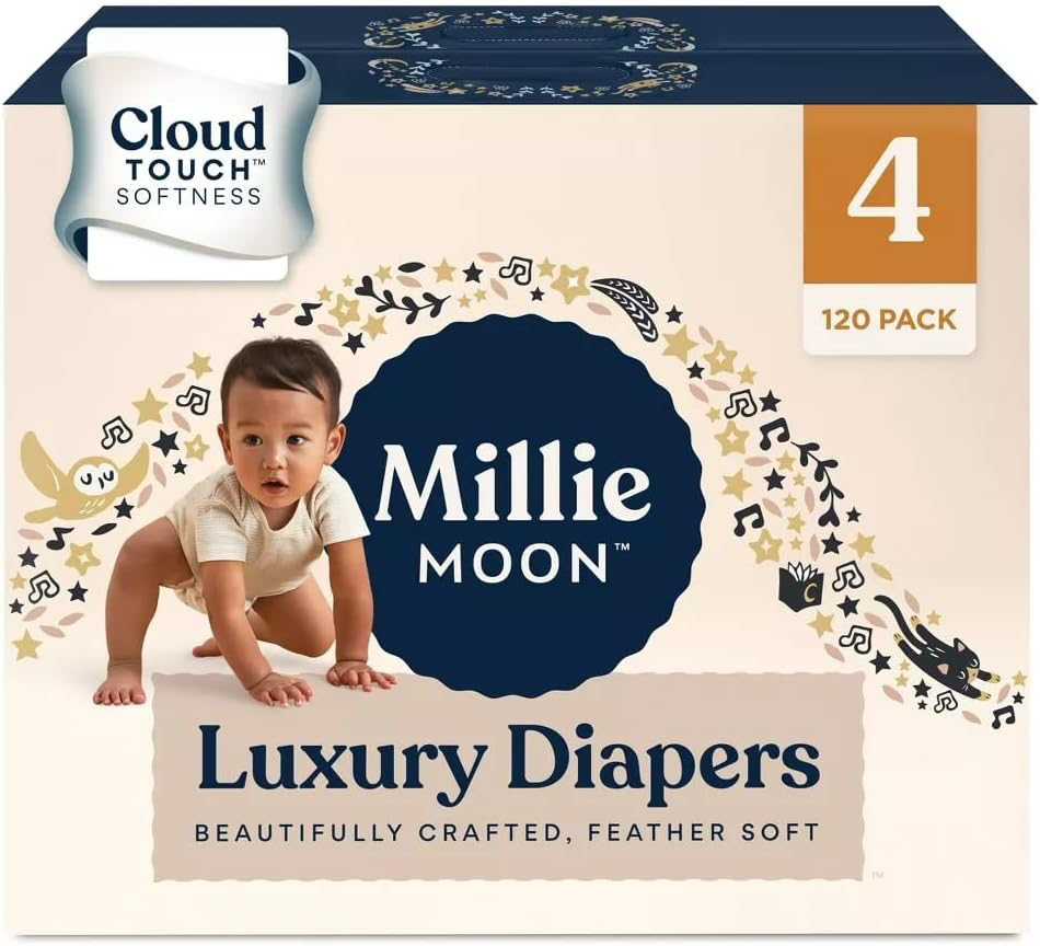 Millie Moon Luxury Diapers - Size 4, 120ct