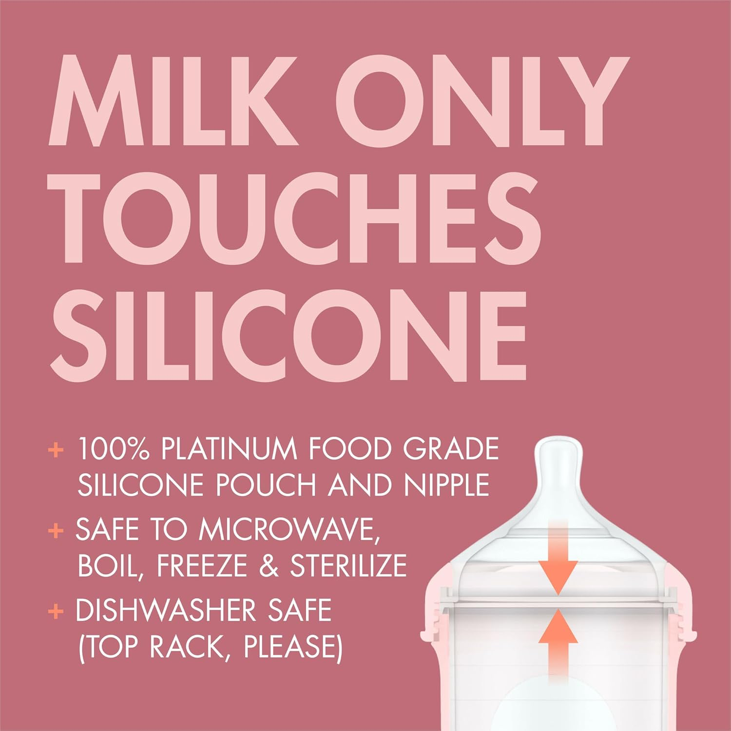 Boon Nursh Silicone Baby Bottle - 8oz view 4