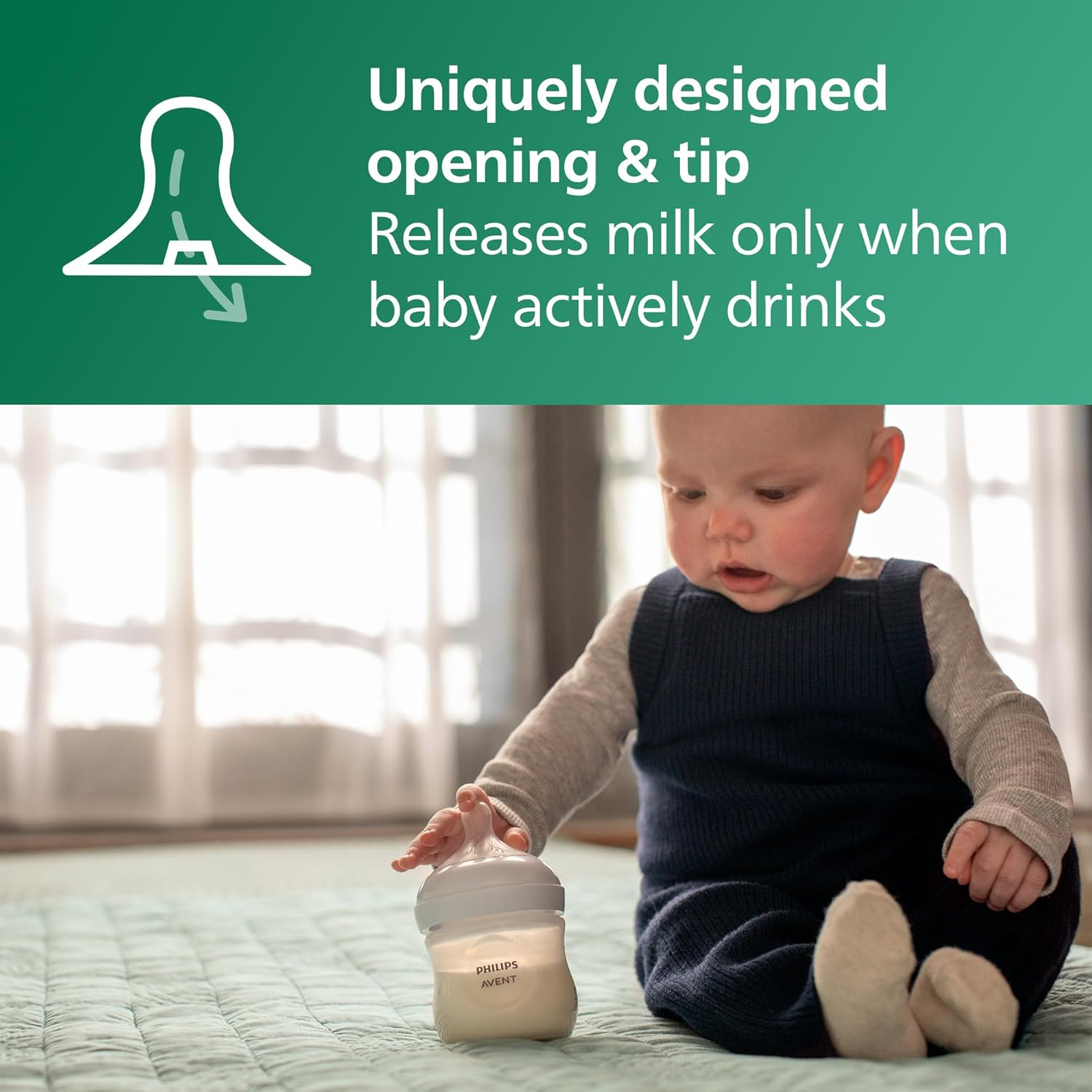 Philips Avent Natural Glass Baby Bottle - 4oz view 4