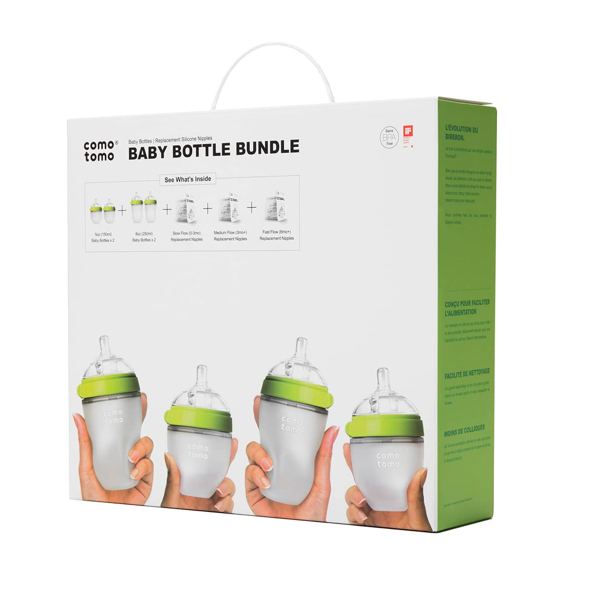 Comotomo Baby Bottle Bundle - Green (7-Piece) view 2