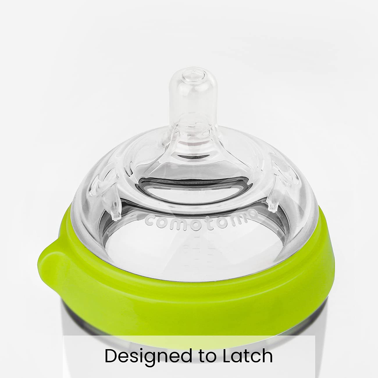 Comotomo Silicone Baby Bottle - 8oz Green (2-Pack) view 2