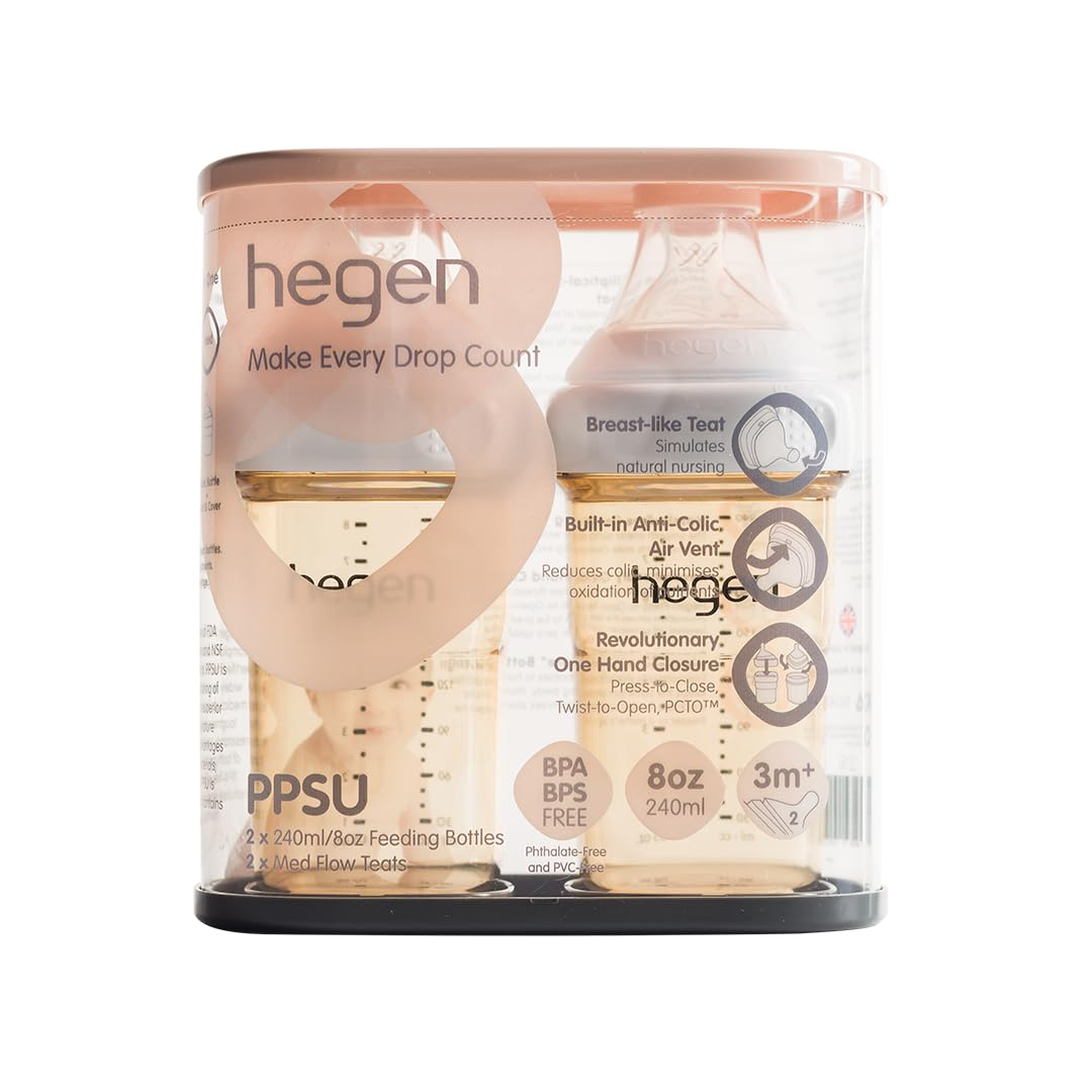 Hegen Anti-Colic Bottle - 8oz (2-Pack) view 4