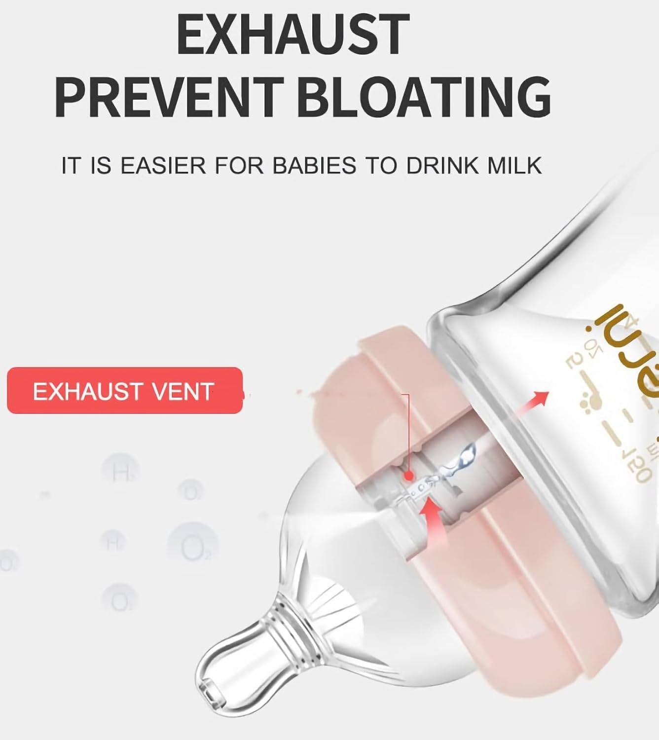 Oberni Glass Baby Bottle with Natural Response Nipple, 5oz view 4