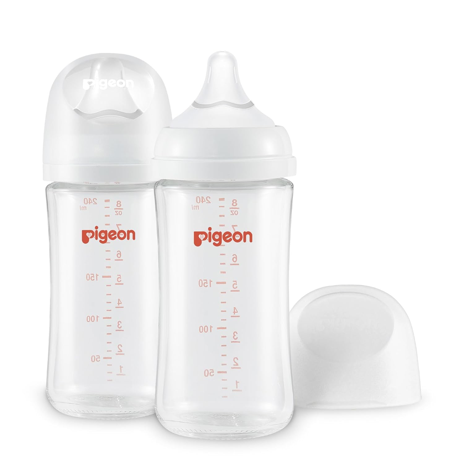 Pigeon Glass Nursing Bottle - 8.1oz Wide Neck (2-Pack)