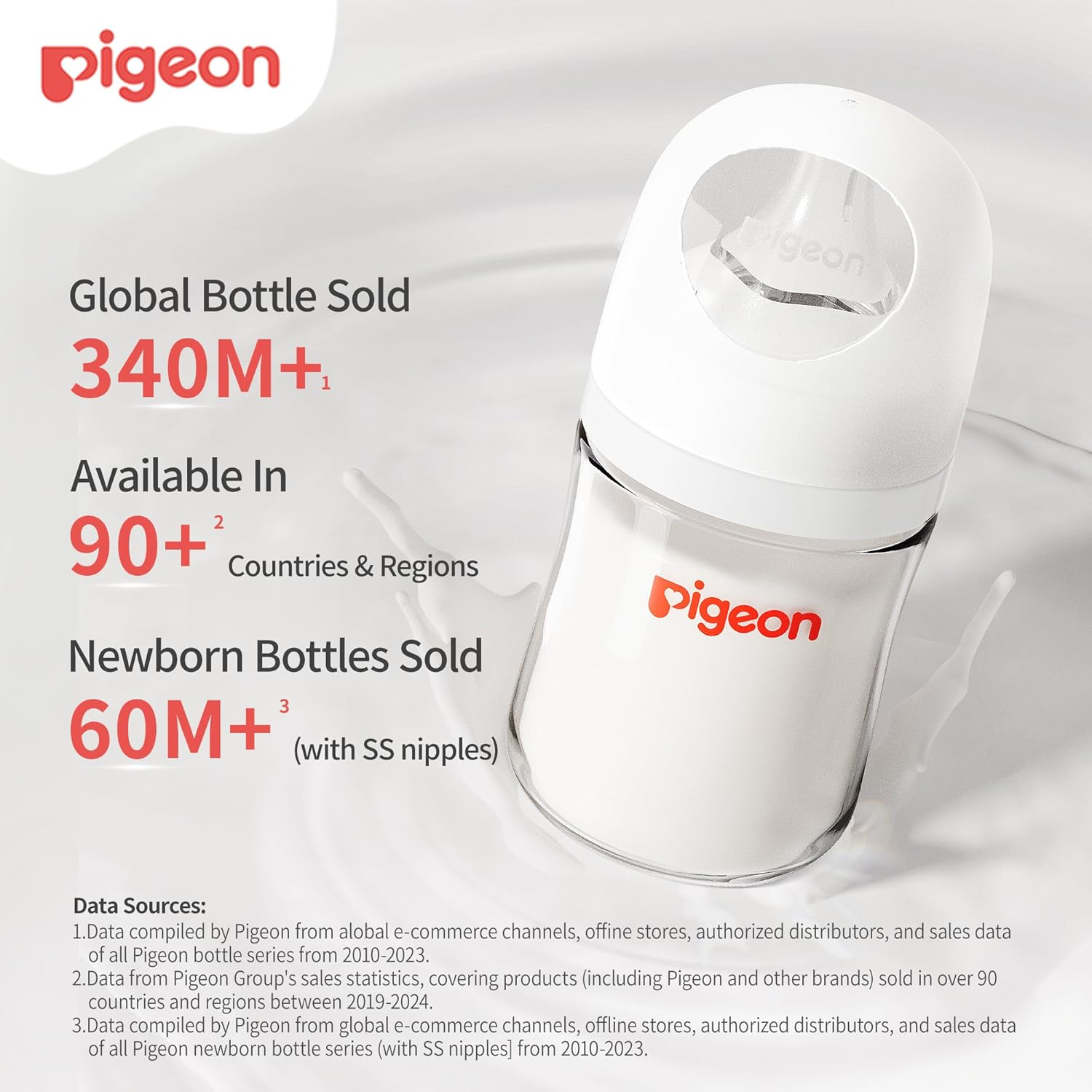 Pigeon Glass Nursing Bottle - 8.1oz Wide Neck (2-Pack) view 2