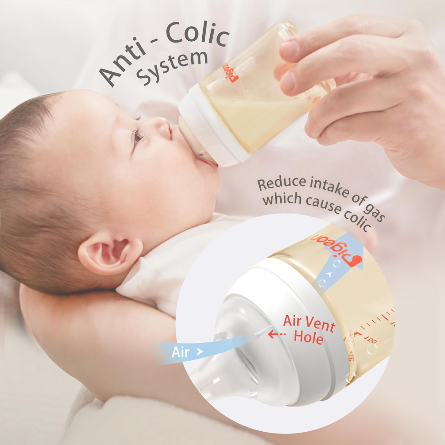 Pigeon PPSU Nursing Bottle - 8.1oz Wide Neck (2-Pack) view 3