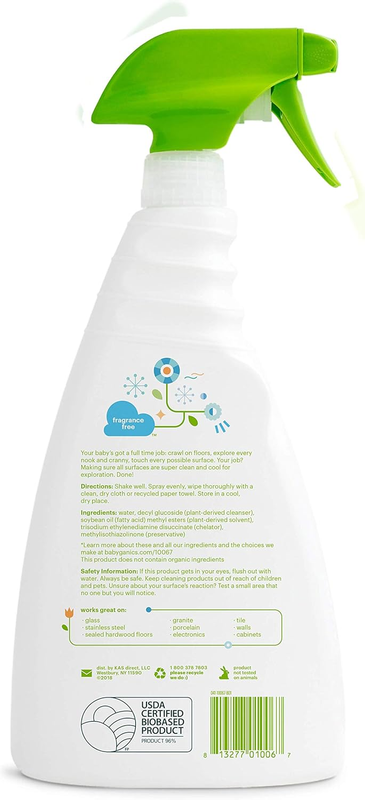 Babyganics Multi Surface Cleaner, Fragrance Free, 32 oz view 2