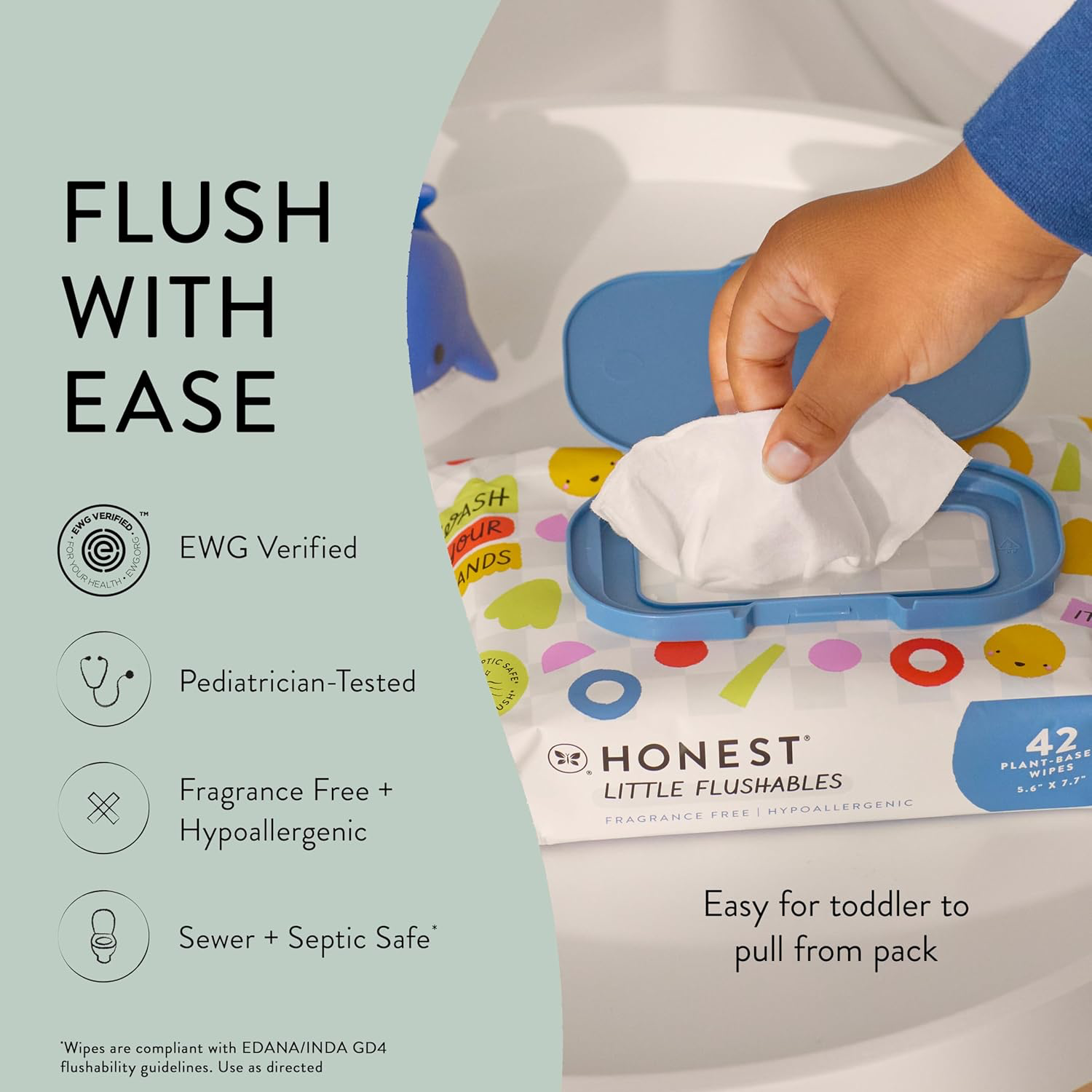 Honest Company Flushable Toddler Wipes view 3