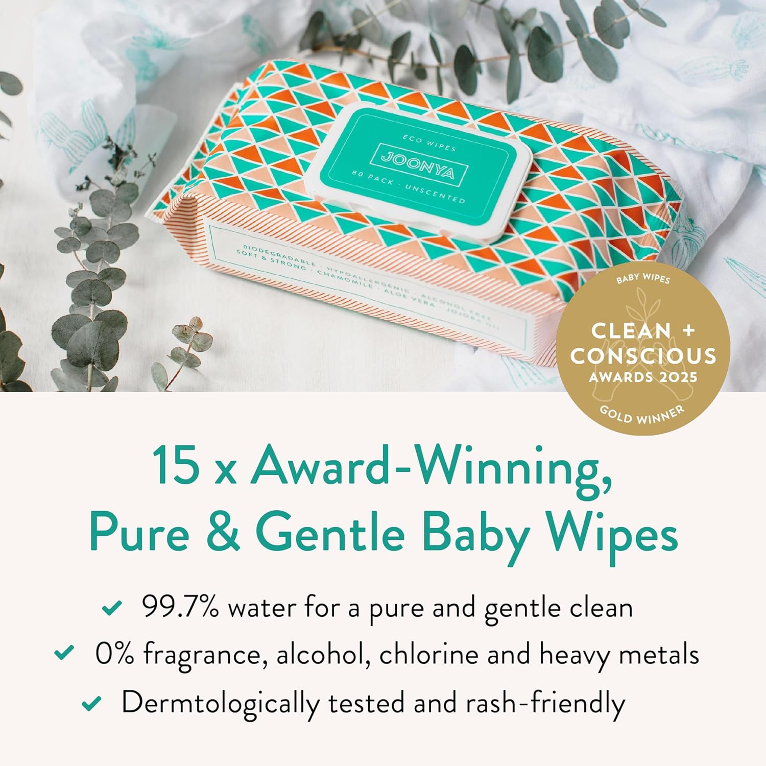 JOONYA Unscented Baby Wipes view 2