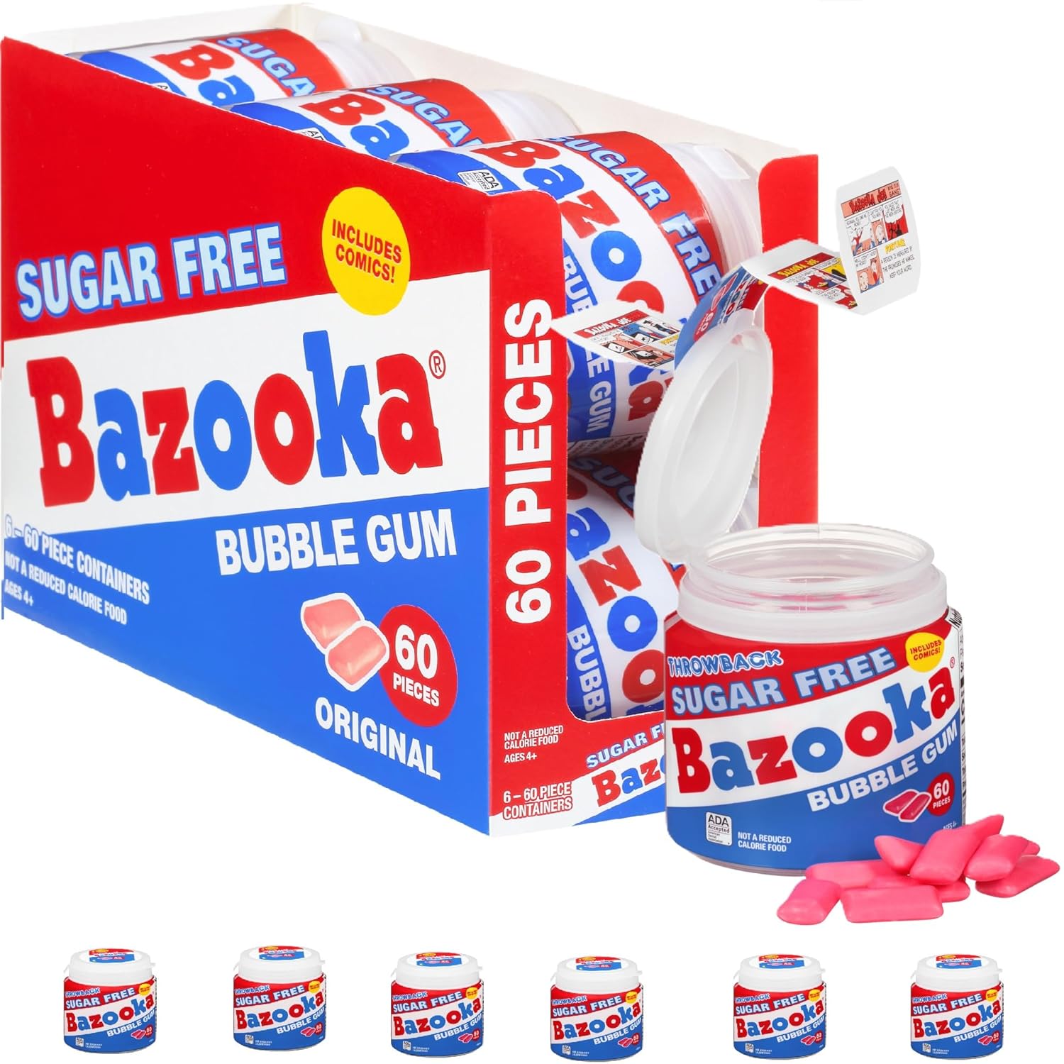 Bazooka Sugar Free Bubble Gum