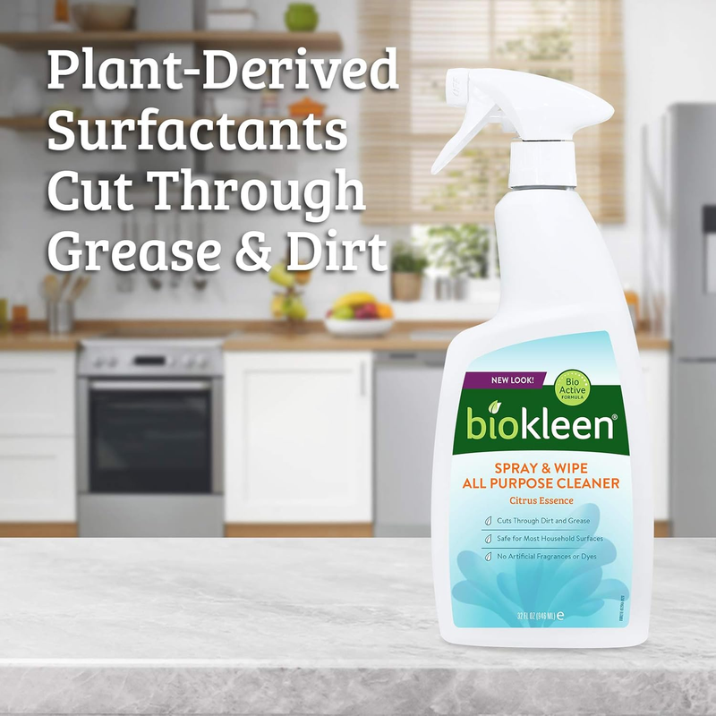 Biokleen Spray & Wipe All Purpose Cleaner, Super Concentrated, Eco-Friendly, Non-Toxic, Plant-Based, 32 Ounces view 4