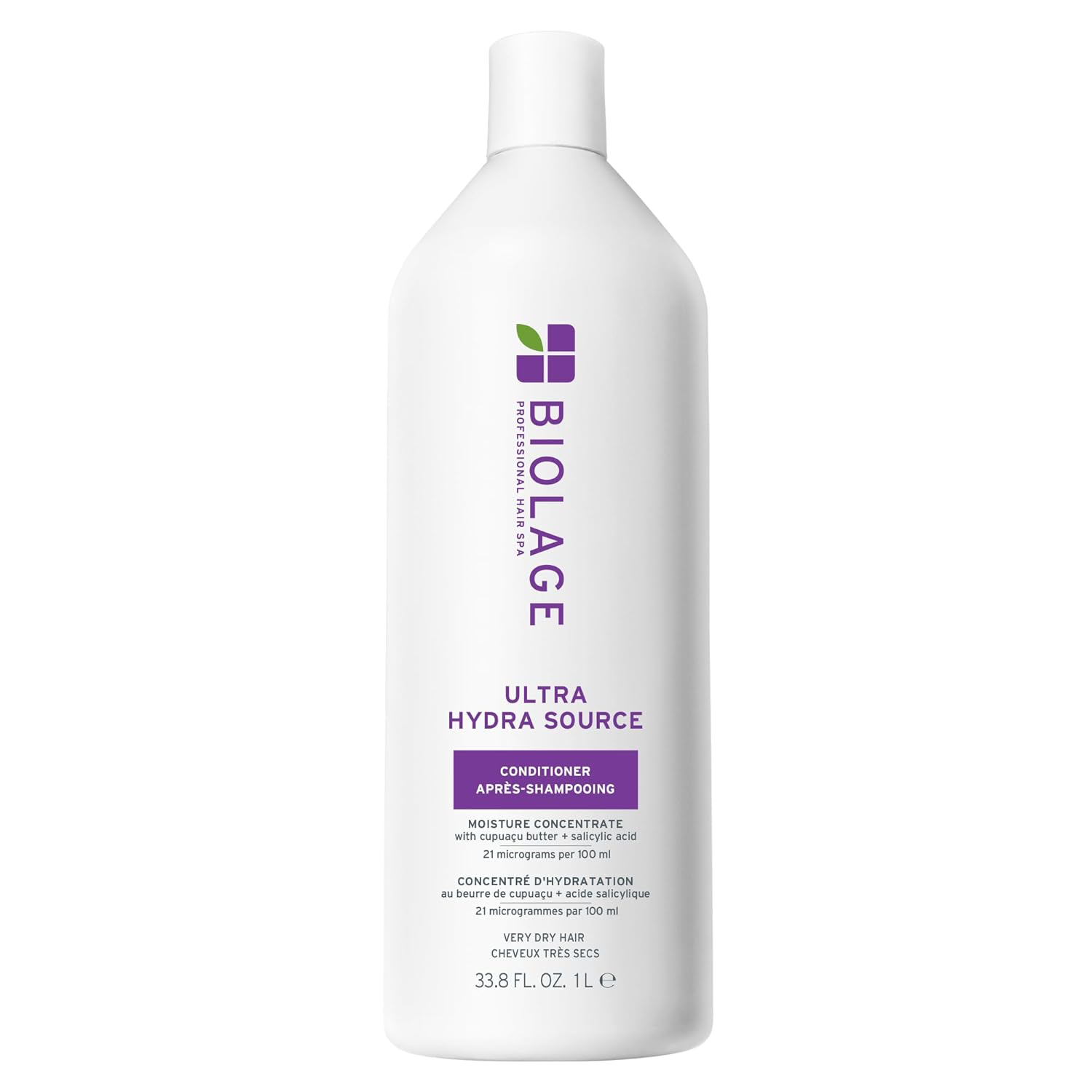Biolage Ultra Hydra Source Conditioner - Intensely Condition, For Very Dry, Thick, Coarse Hair, Infused with Micro-dosed with Cupuaçu Butter & Salicylic Acid