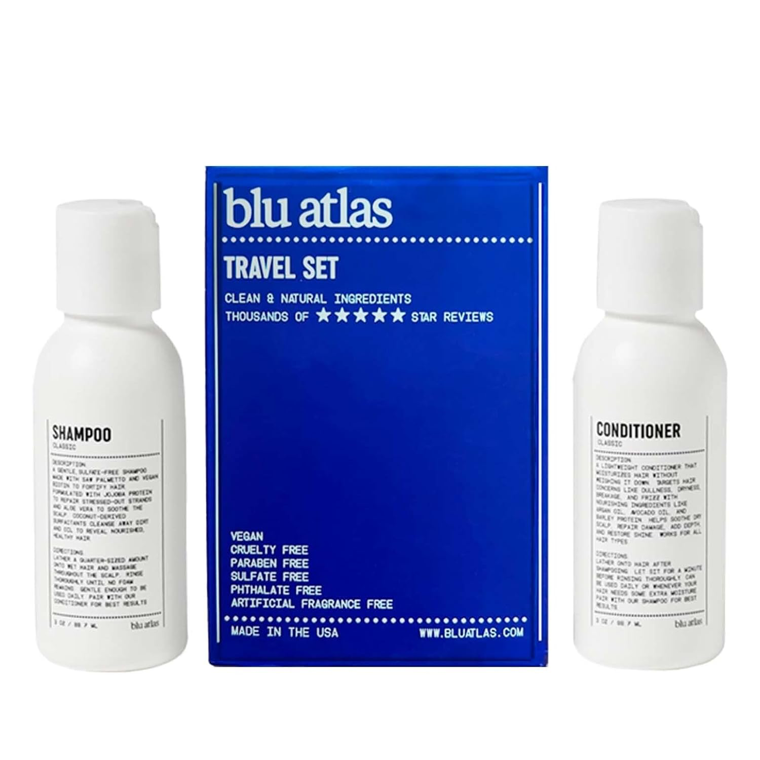 Blu Atlas Travel Size Shampoo Conditioner Set