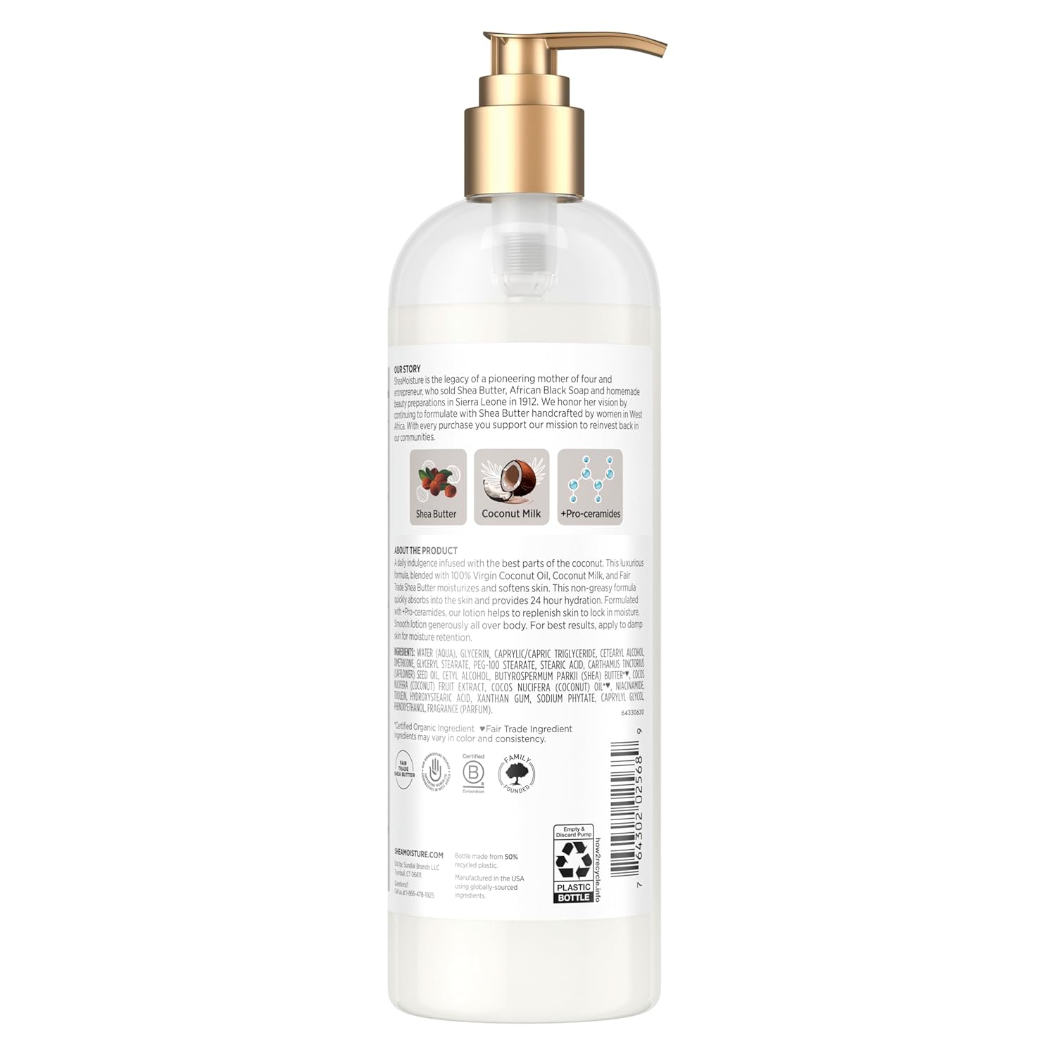 SheaMoisture Daily Hydration Body Lotion with Virgin Coconut Oil view 2