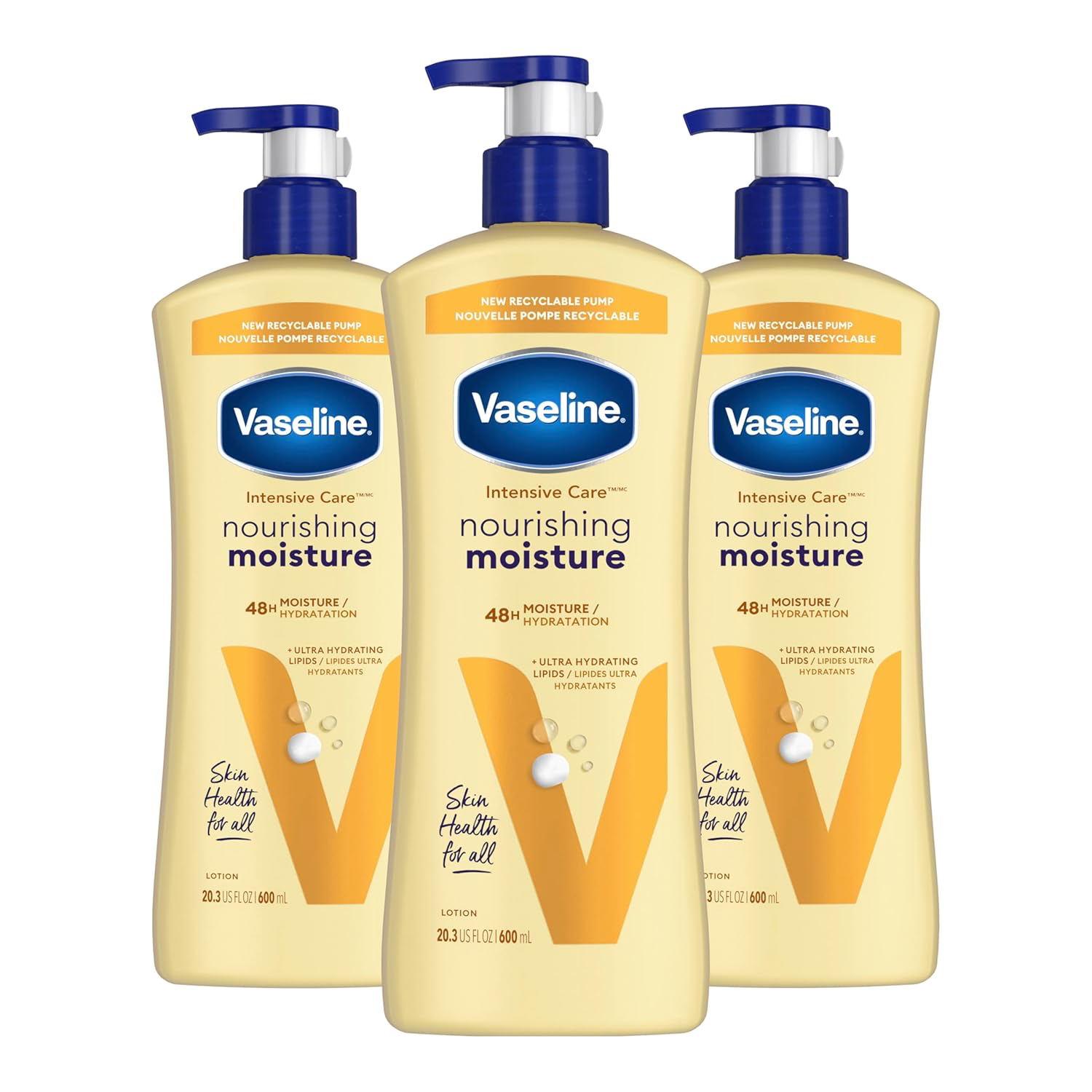 Vaseline Intensive Care Nourishing Moisture Body Lotion 3-Pack