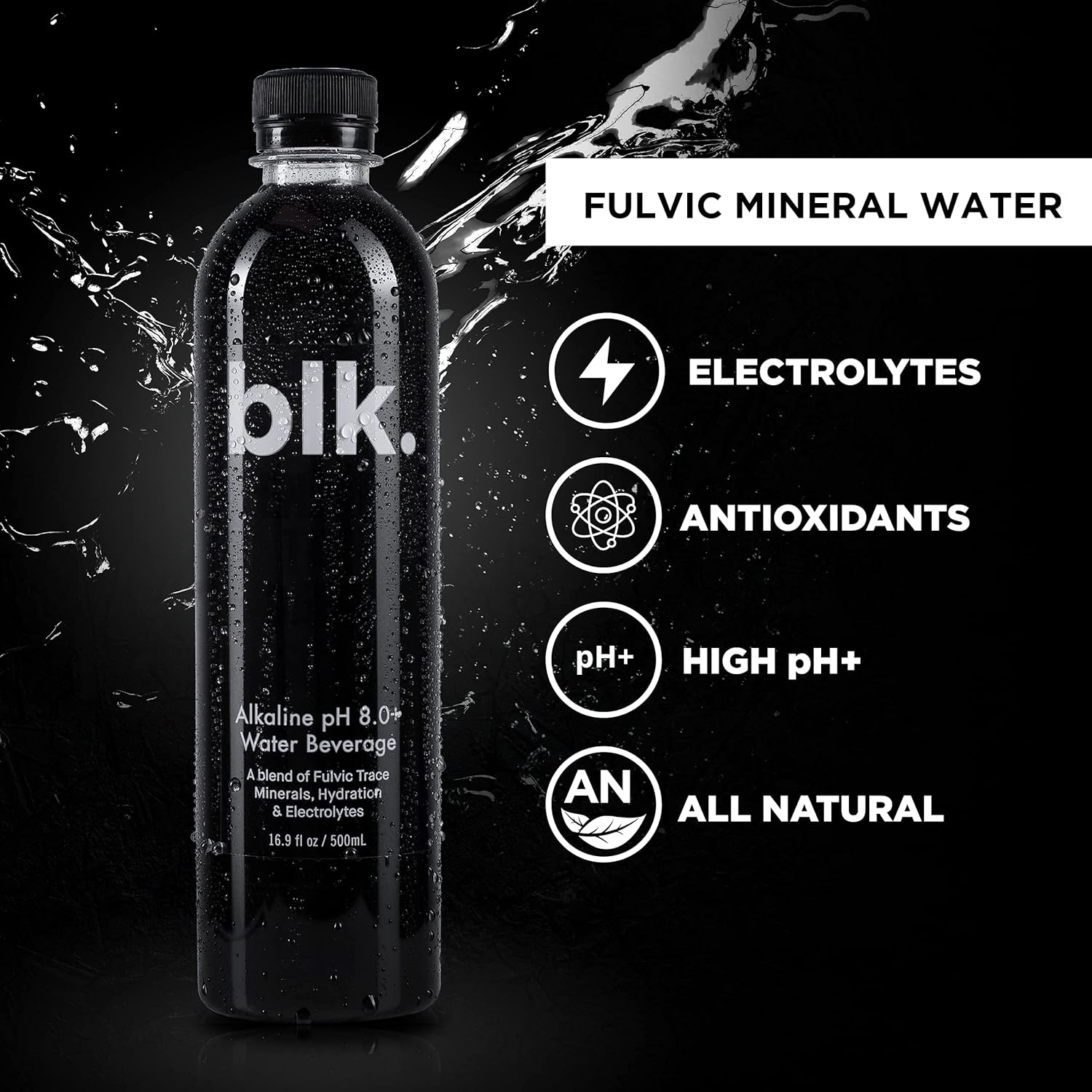 blk. Fulvic Enhanced Water view 3