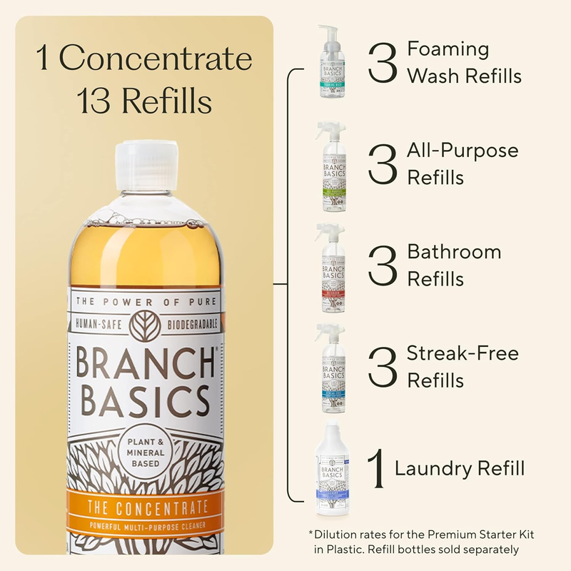 Branch Basics Concentrate Refill (33.8 oz) | All Purpose Multi-Surface Cleaning Concentrate - Replace Every Household Cleaner | Plant & Mineral-Based, Human-Safe, Fragrance Free view 3