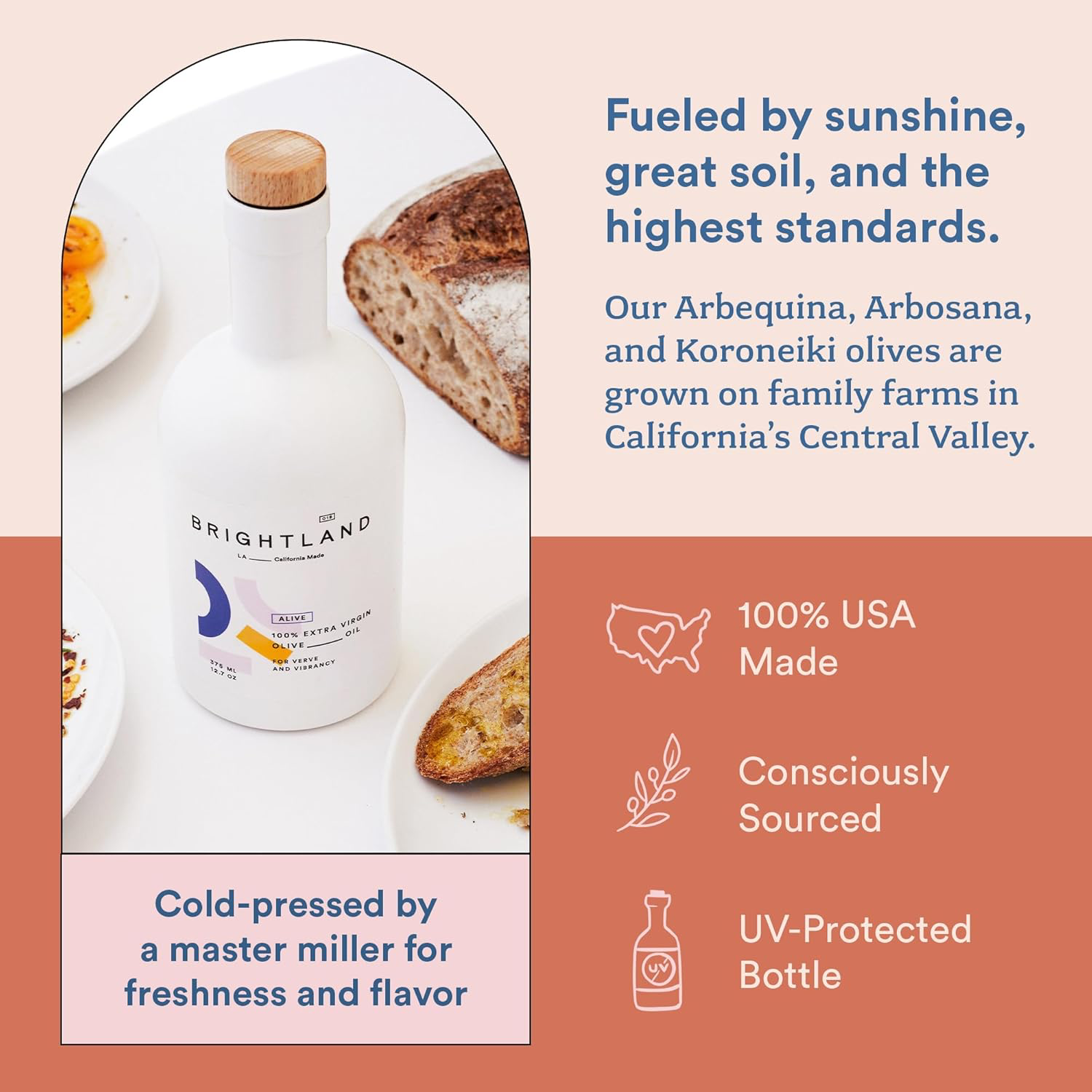 Brightland Alive Extra Virgin Olive Oil - High Polyphenol 12.7 oz view 4