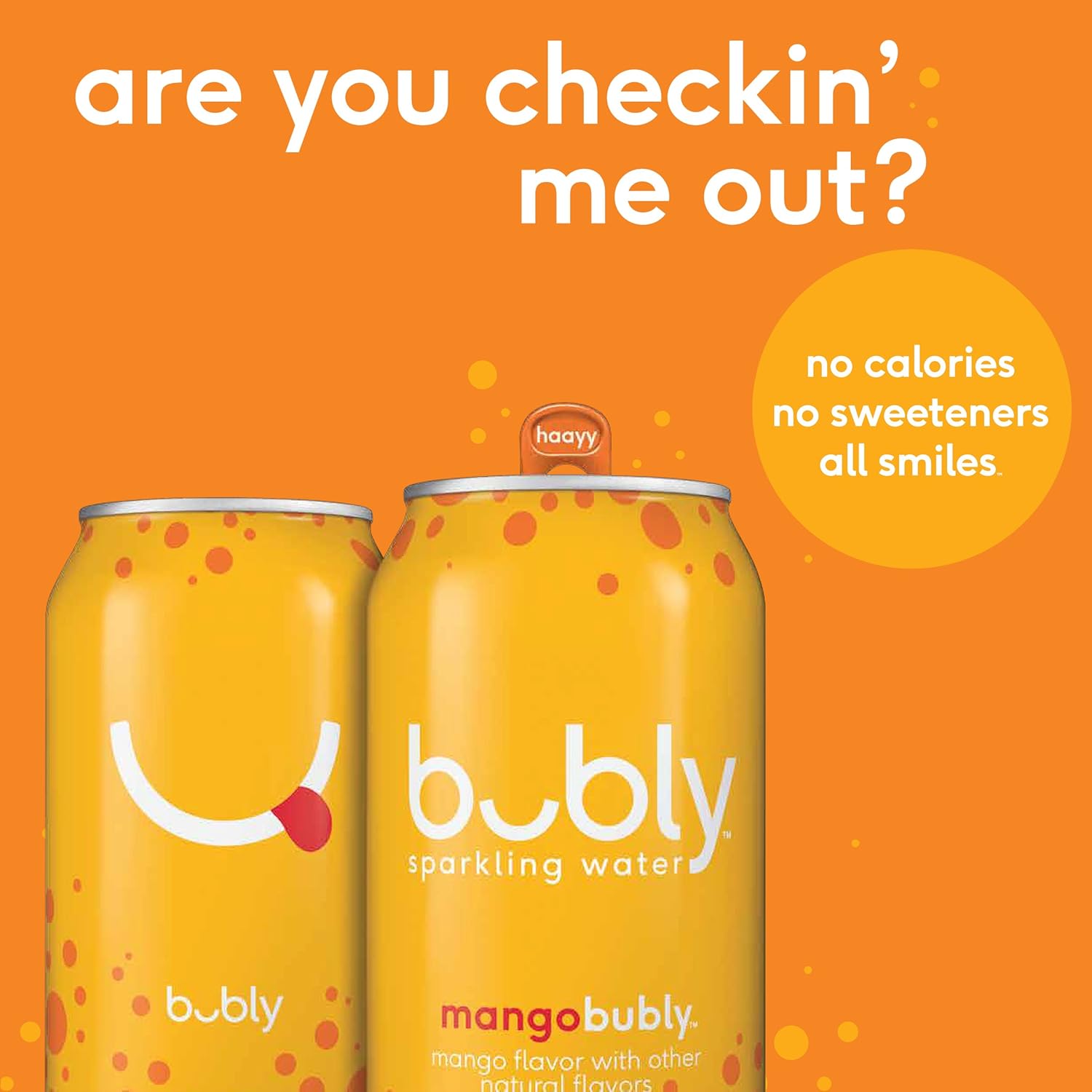 bubly Sparkling Water, Mango, 12 ounce Cans (Pack of 12) view 3