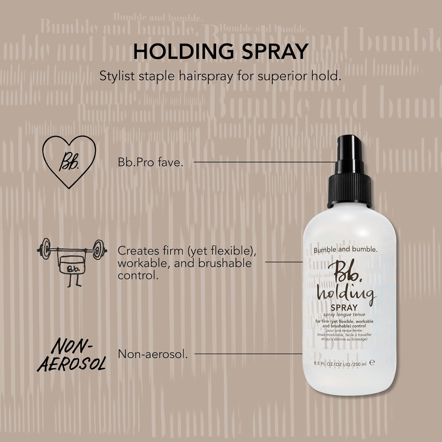 Bumble and bumble. Non-Aerosol Holding Hair Spray | For Firm Control | Curly, Wavy, Straight view 4