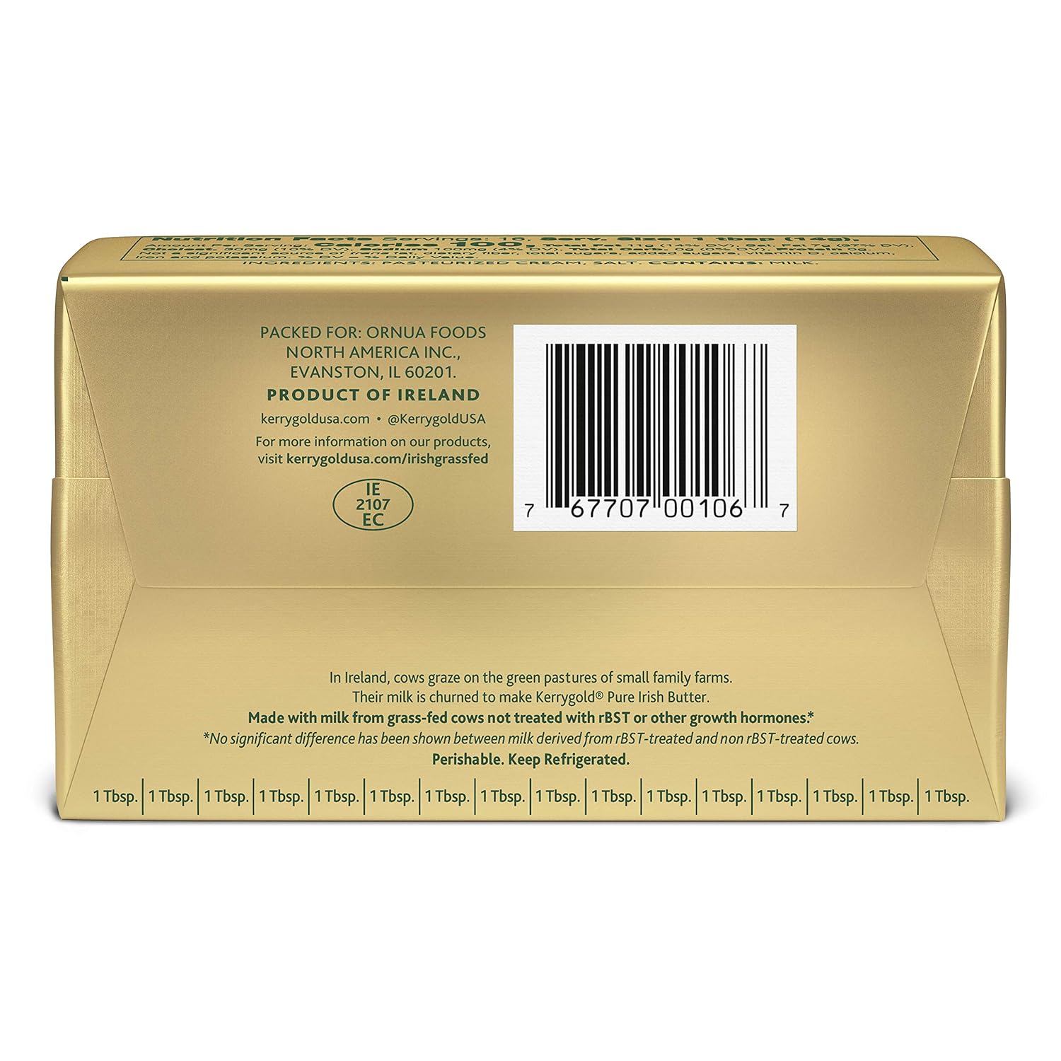 Kerrygold Pure Irish Butter, Salted, 8 oz view 2