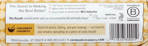 Vermont Creamery, Lightly Salted European-Style Cultured Butter Roll, 8 oz view 3