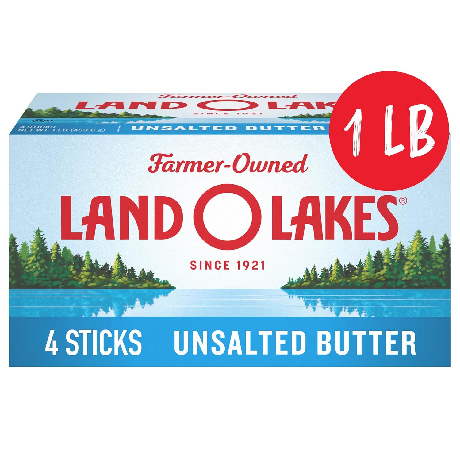 Land O Lakes® Unsalted Butter, 1 lb in 4 Sticks
